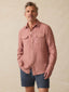 Irish Linen Safari Shirt - Cedar Rose