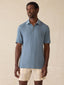 Short-Sleeve Linen Polo - Deep Marine