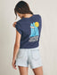 Surfrider Sunwashed Cropped Tee - Dune Navy