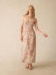 Sunrise Smocked Dress - Watercolor Palms