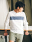Sunwashed Slub Crew - White Surf Stripe