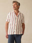 Short-Sleeve Cabana Towel Terry Shirt - Beach Club Stripe