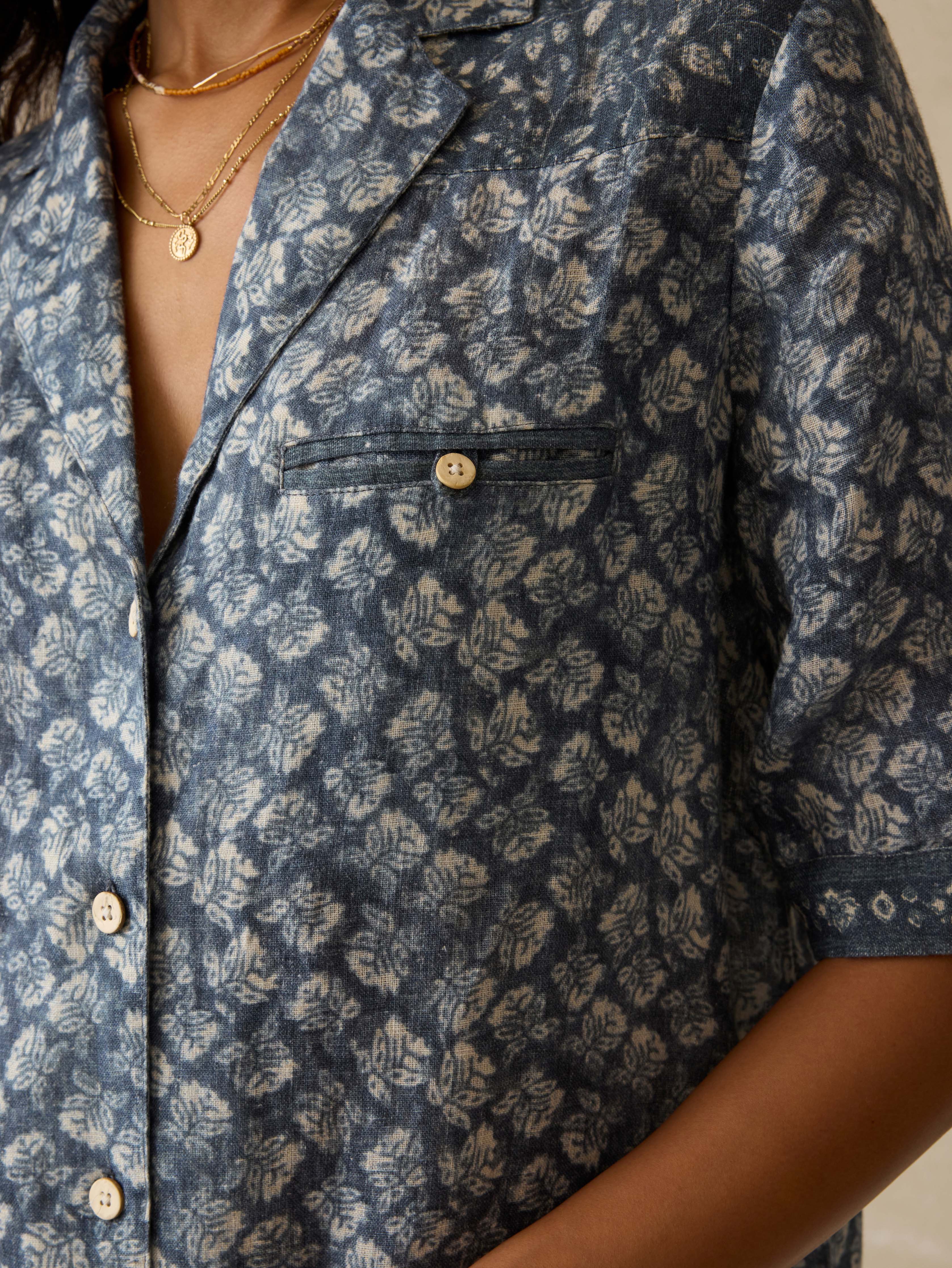 Paradise Point Linen Dress - Oceanview Blossom Secondary image