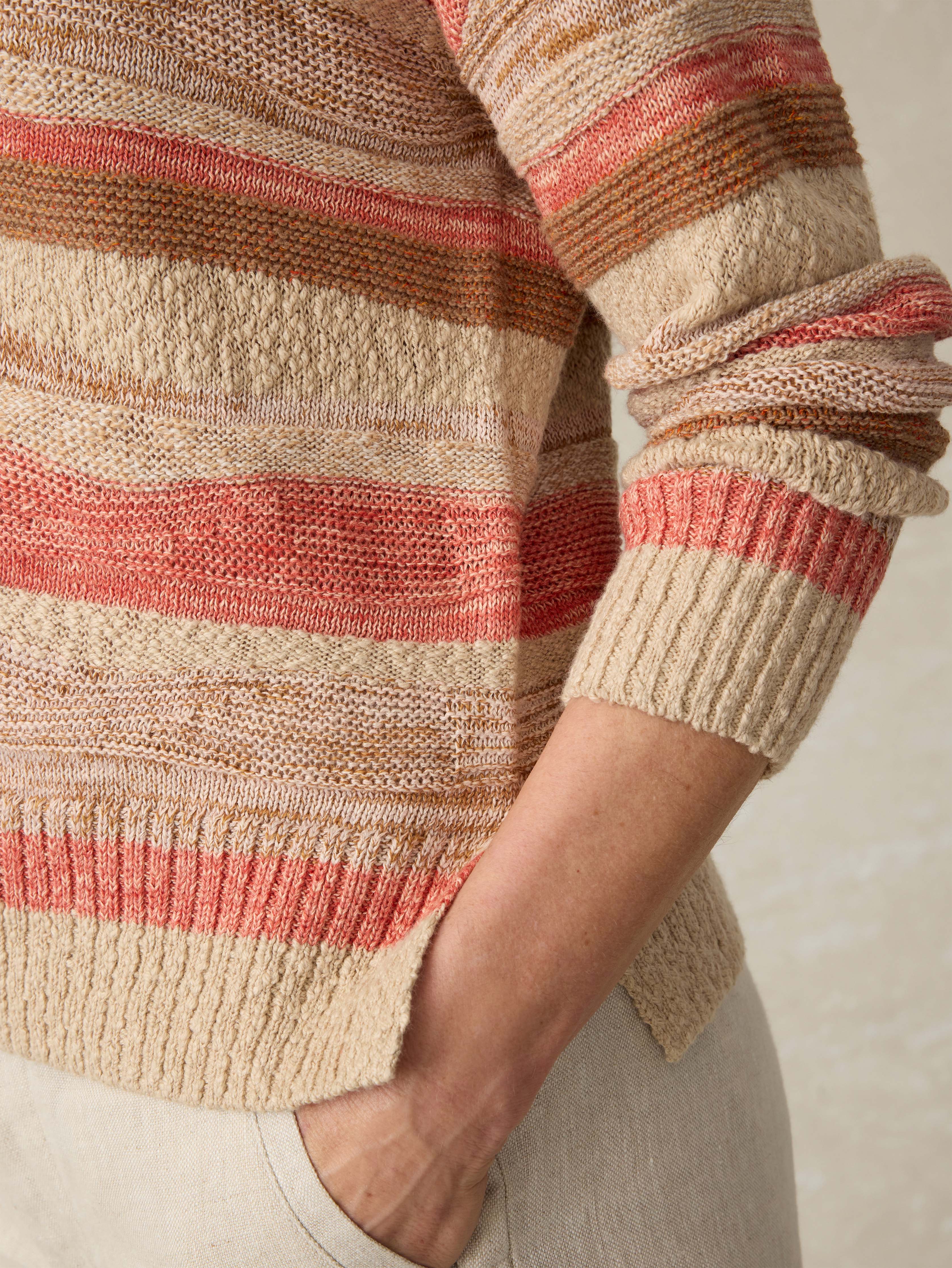 Miramar Linen Sedona Sweater - Horizon Hues Secondary image
