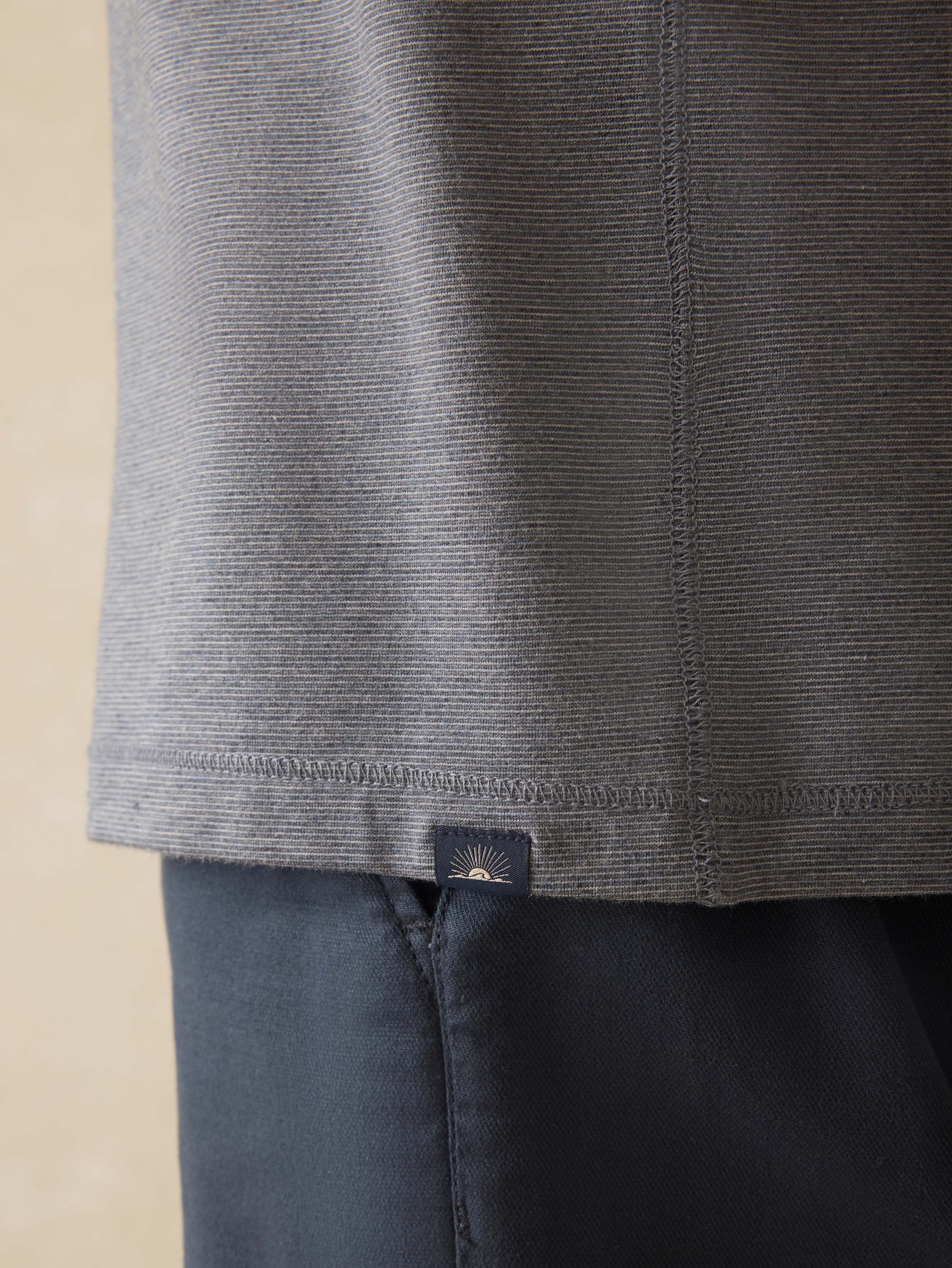 Movement™ Quarter Zip - Charcoal Stream Stripe Secondary image