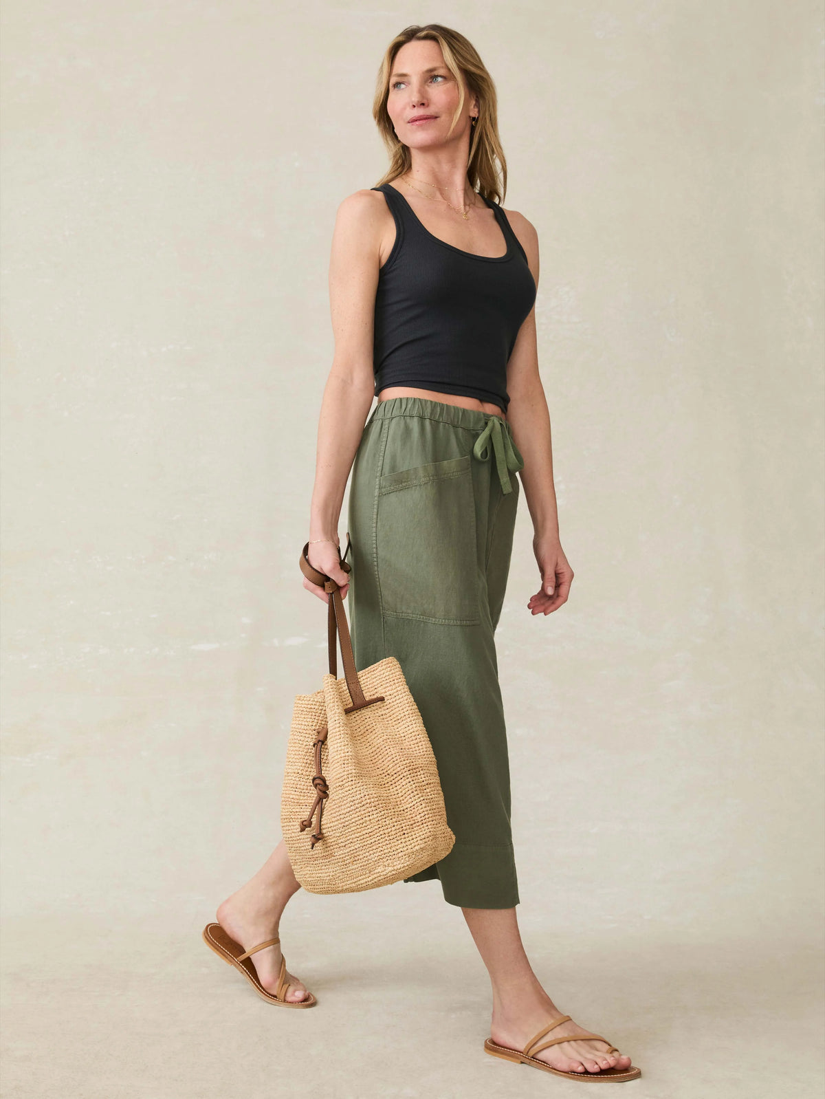 Topanga Drape Utility Skirt - Thyme Main image