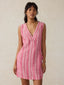 Azure Linen Dress - Granita Stripe