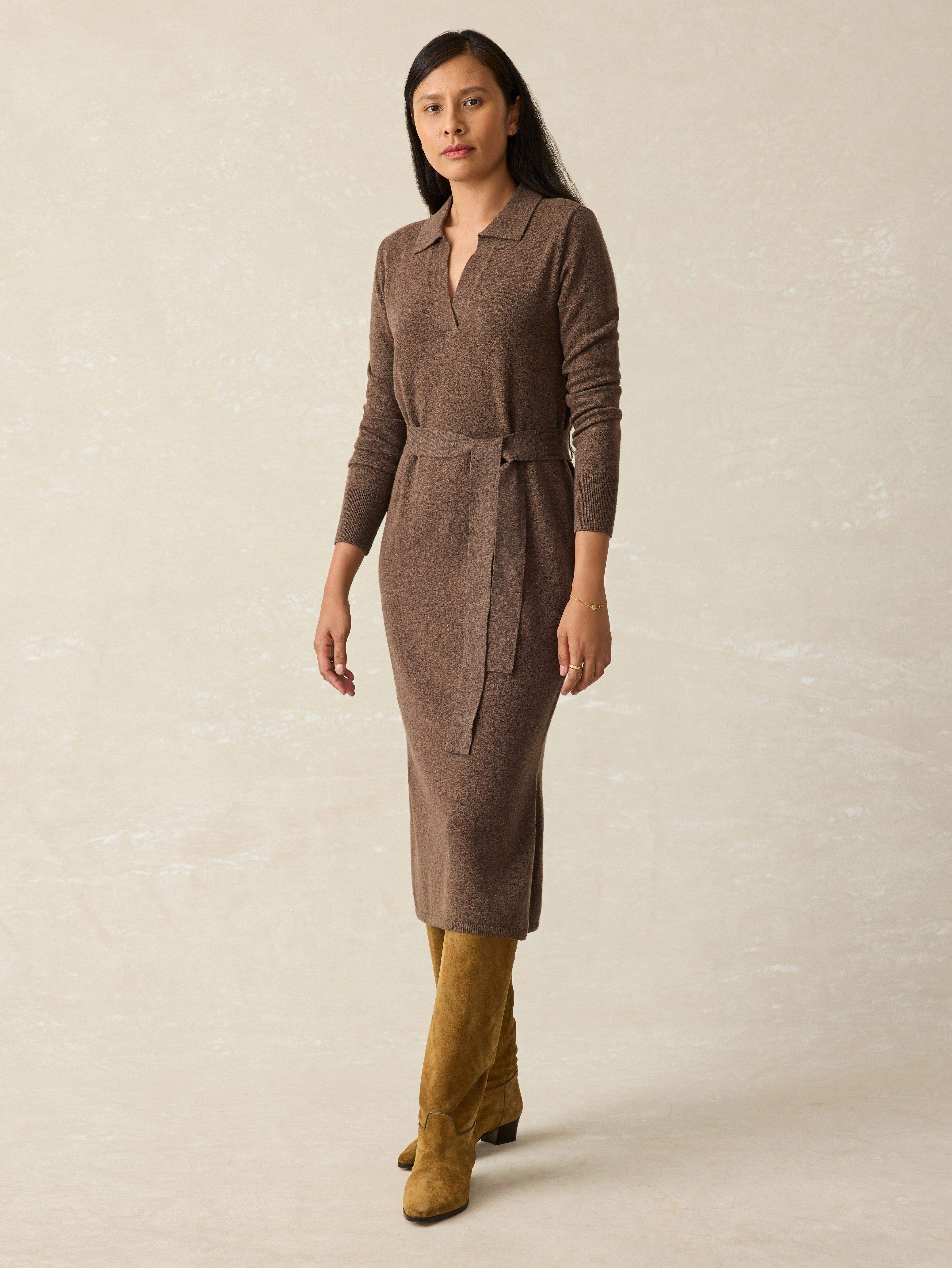 Jackson Sweater Dress - Mocha Heather Main image
