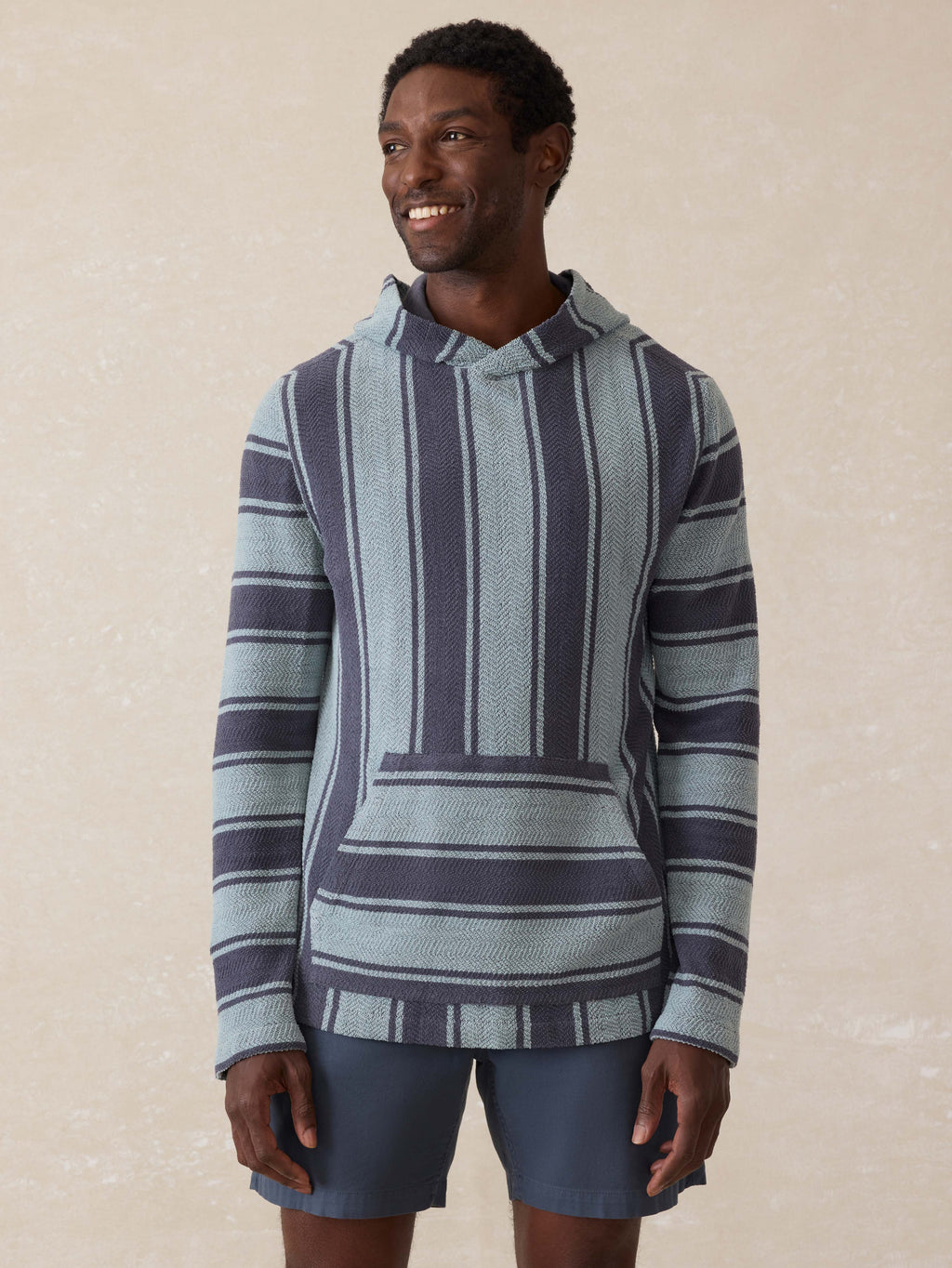 Whitewater Hoodie - Teal Channel Stripe