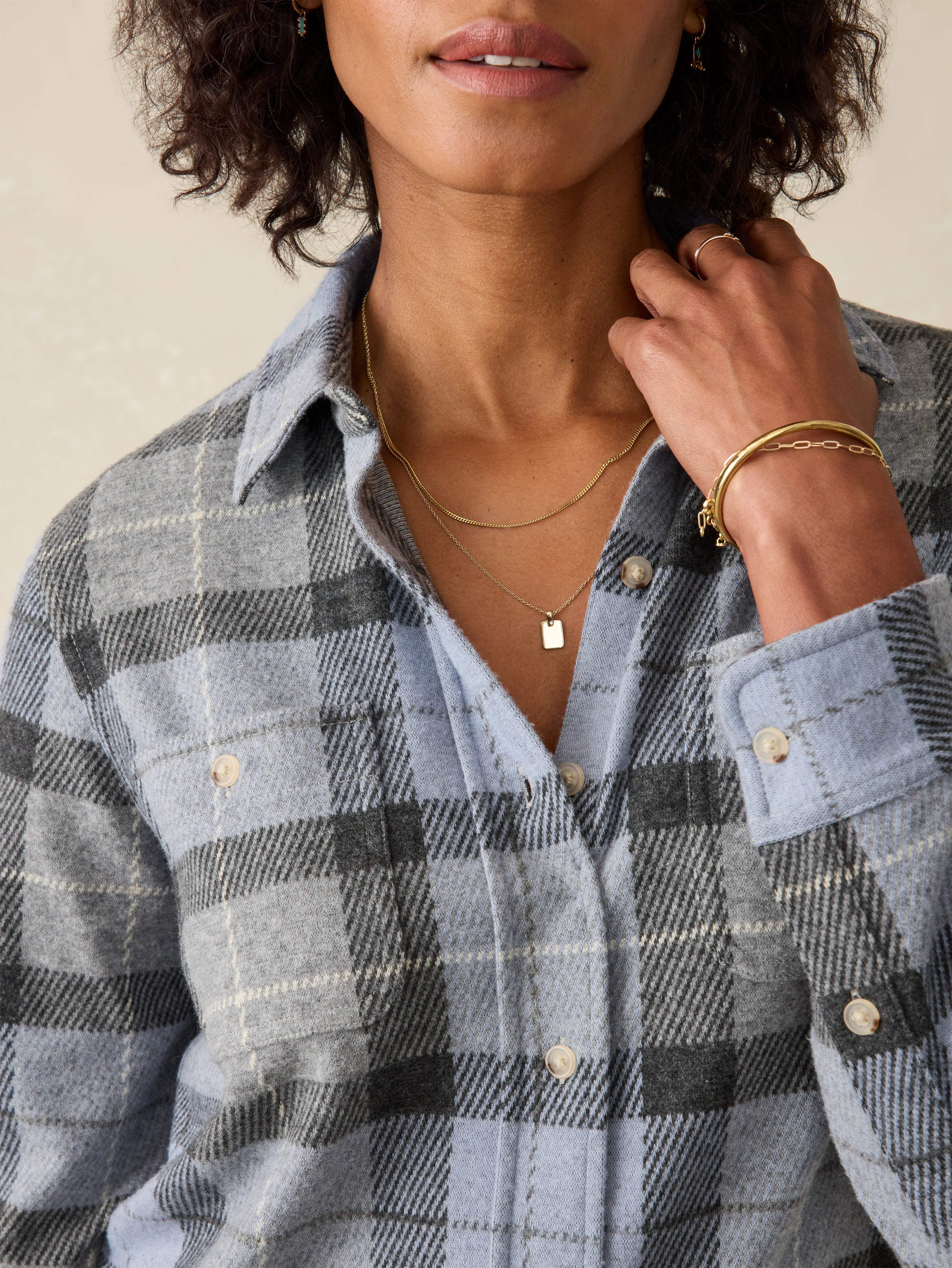 Legend™ Sweater Shirt - True North Plaid Secondary image
