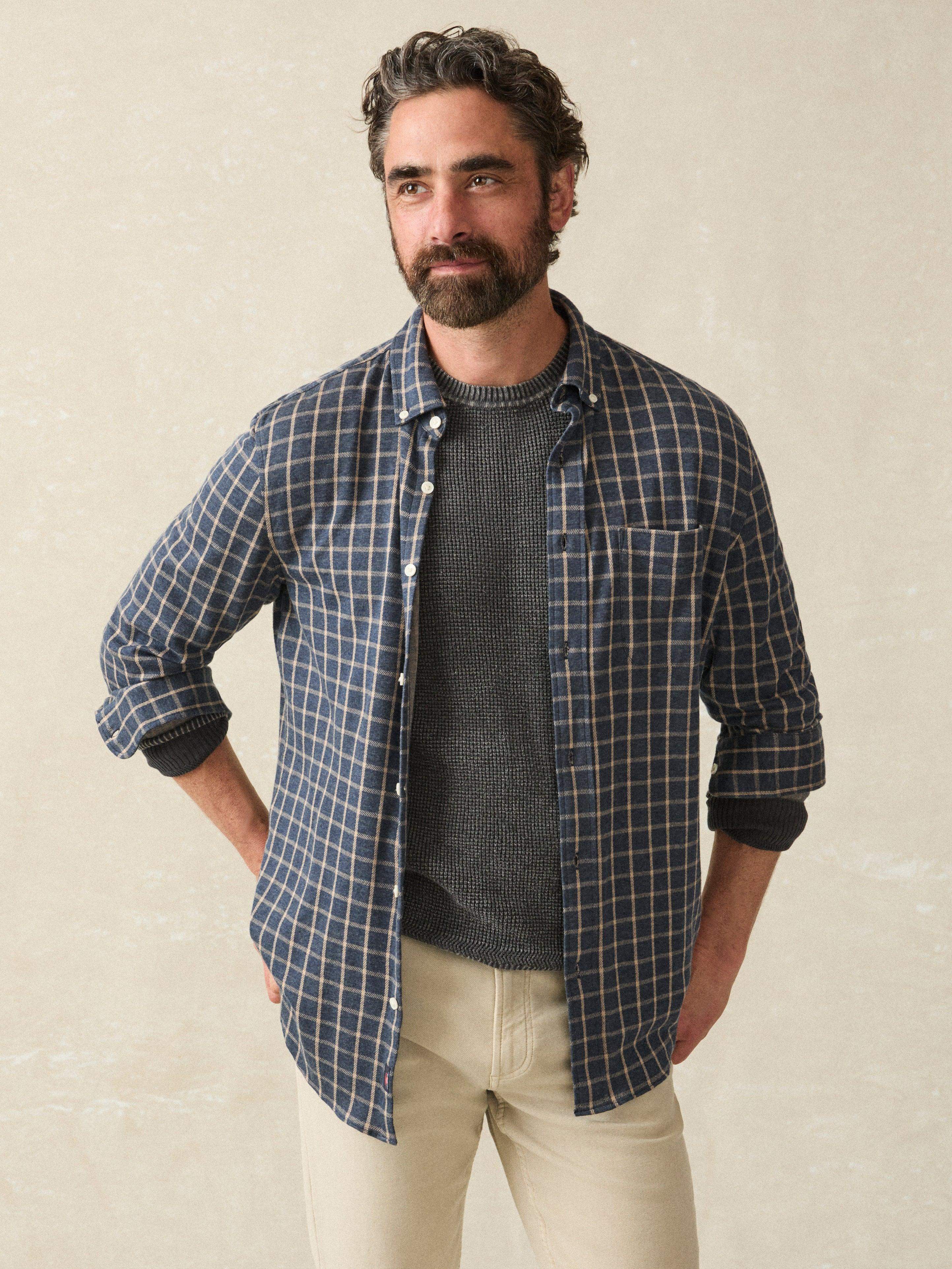 Coastline Knit Shirt - Twilight Check Main image