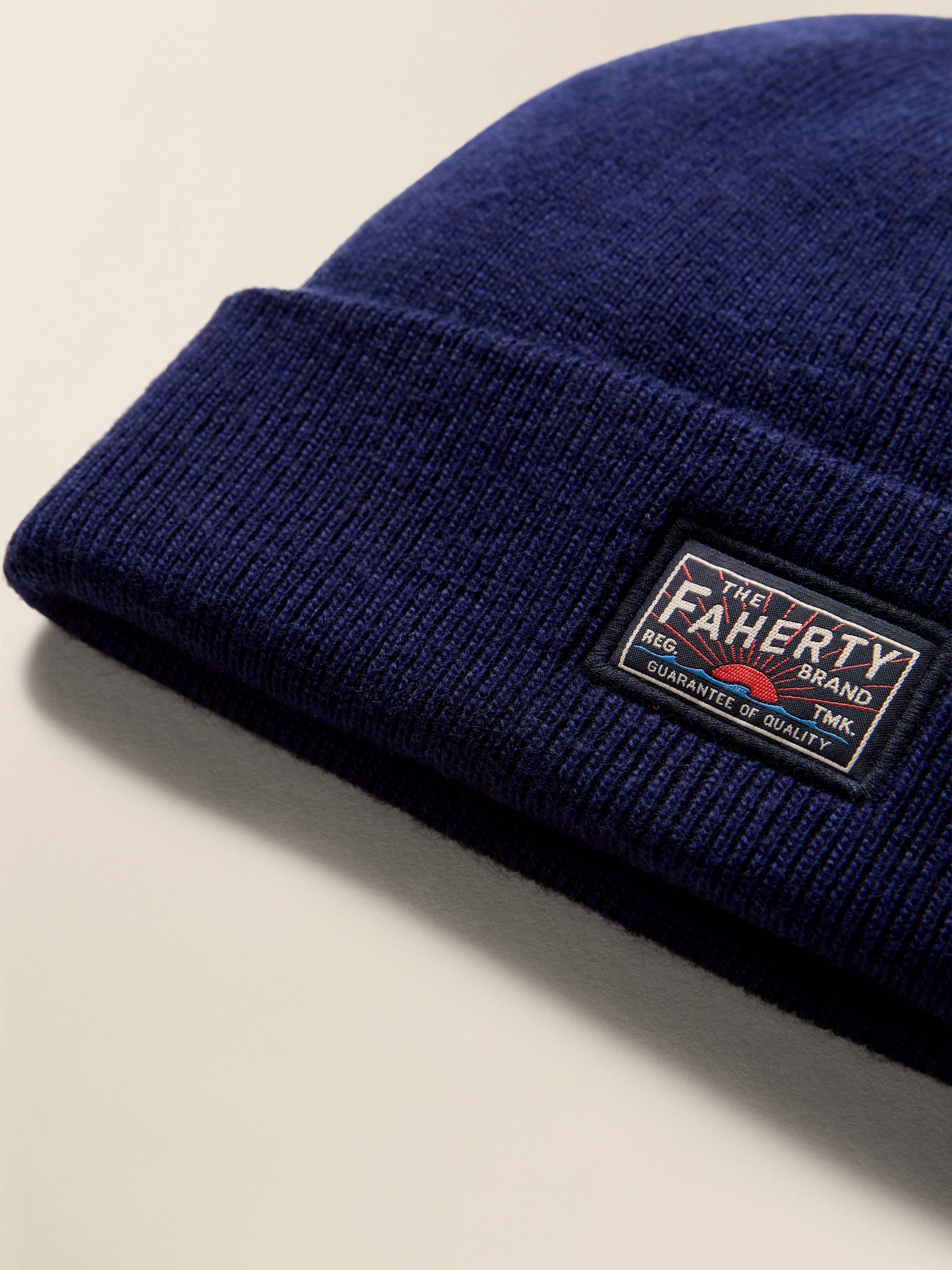 Faherty Logo Beanie - Navy Secondary image