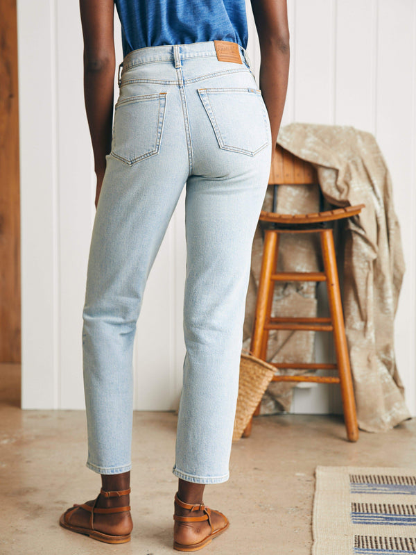Organic Cotton Slim Straight Ankle Denim - Cloudbreak Wash