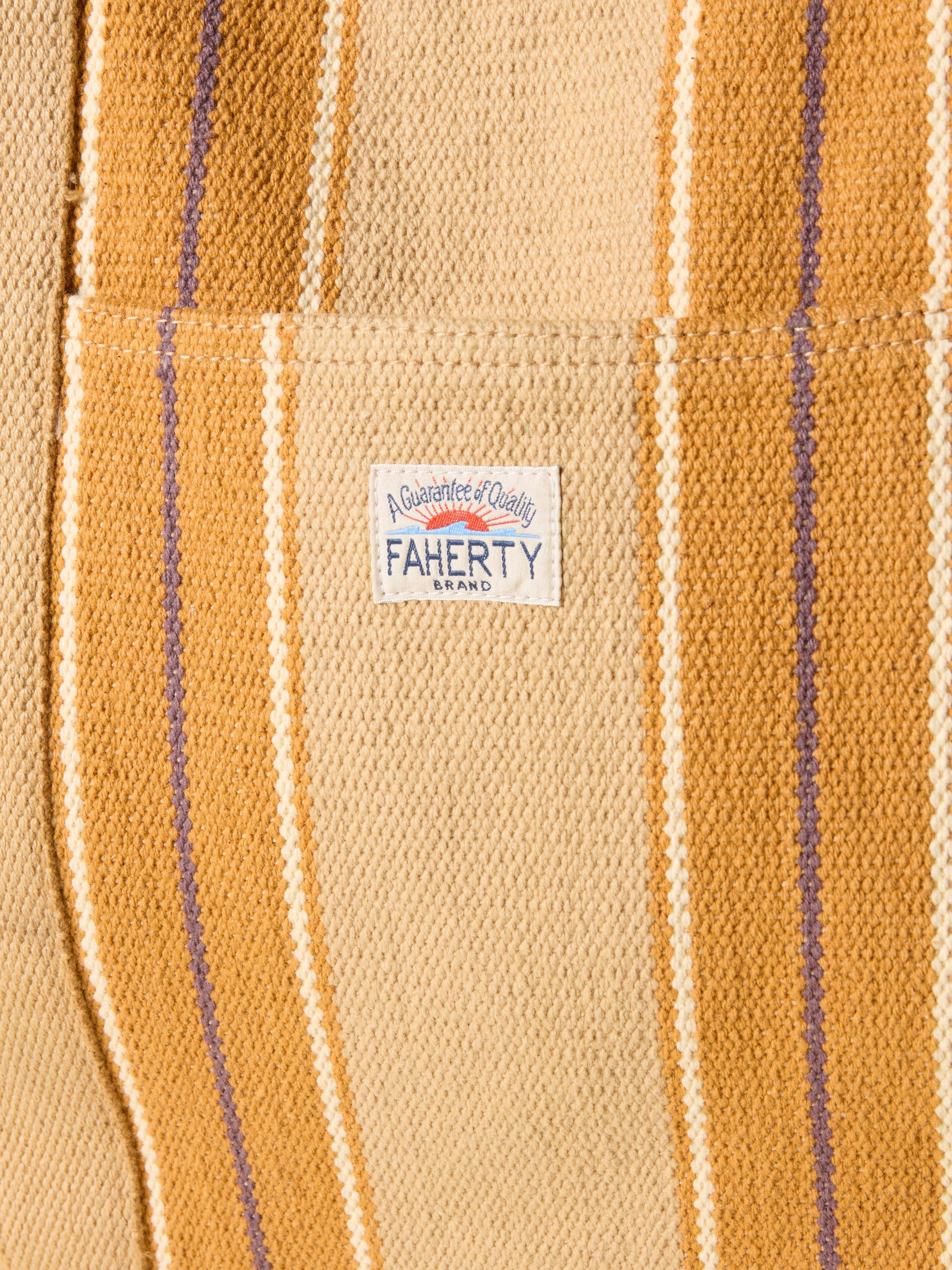 Surf Stripe Beach Tote - Khaki Secondary image