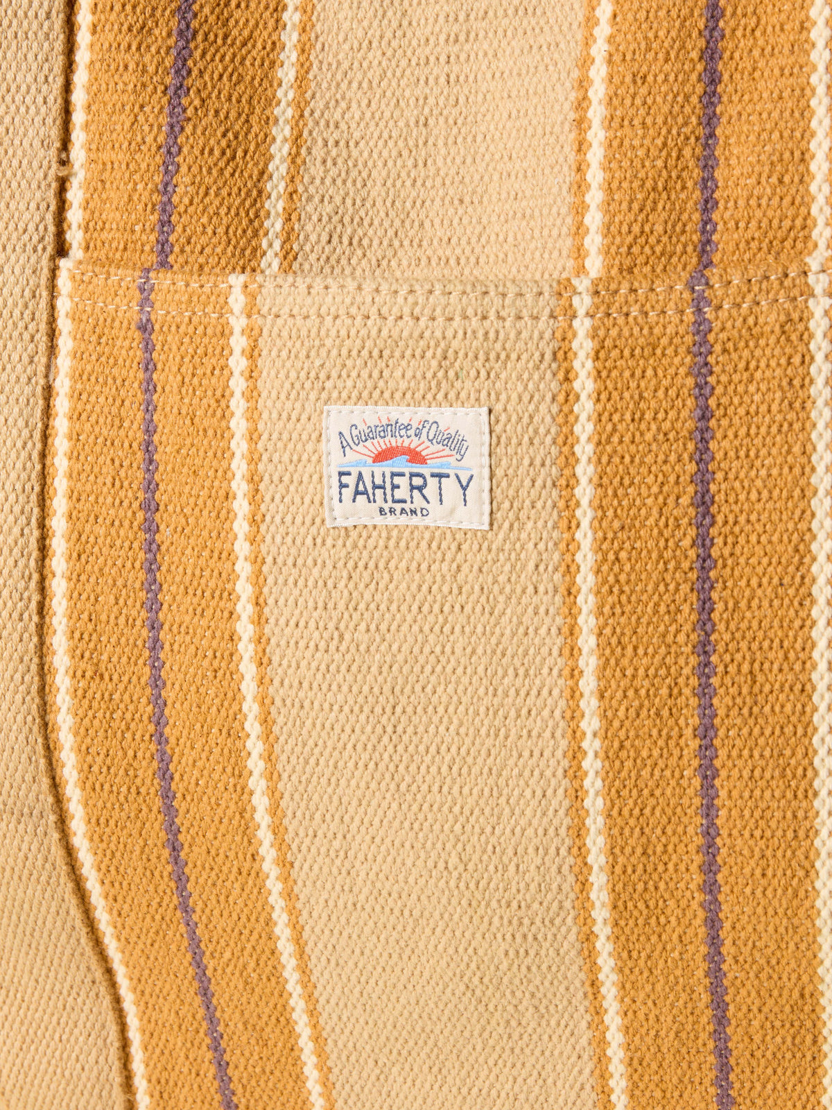 Surf Stripe Beach Tote - Khaki