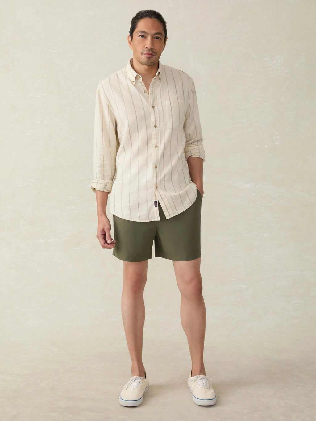 Long-Sleeve Breeze Shirt - Cloud Beach Stripe