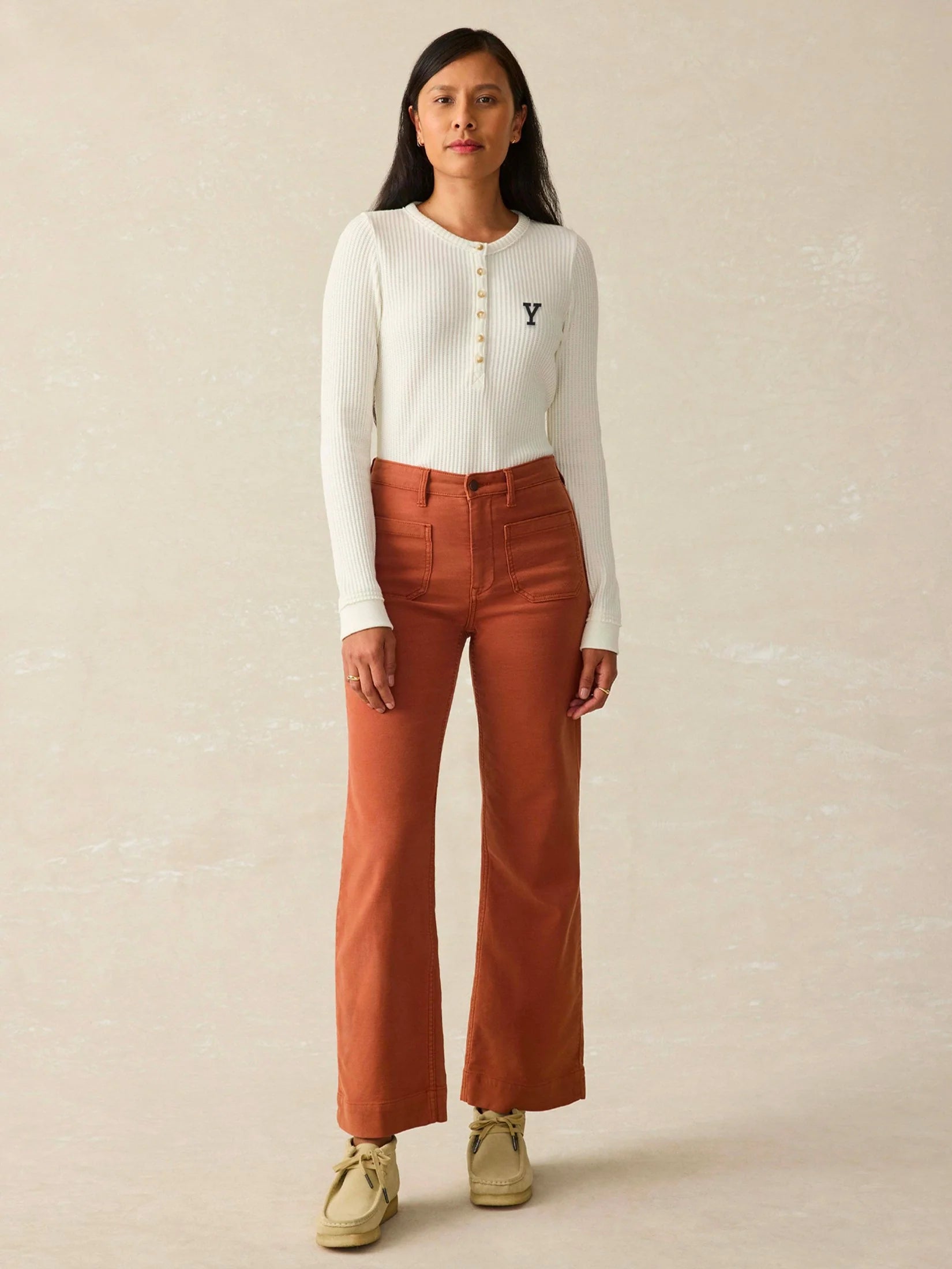 Yale Legend™ Apres Waffle Henley - Egret Secondary image