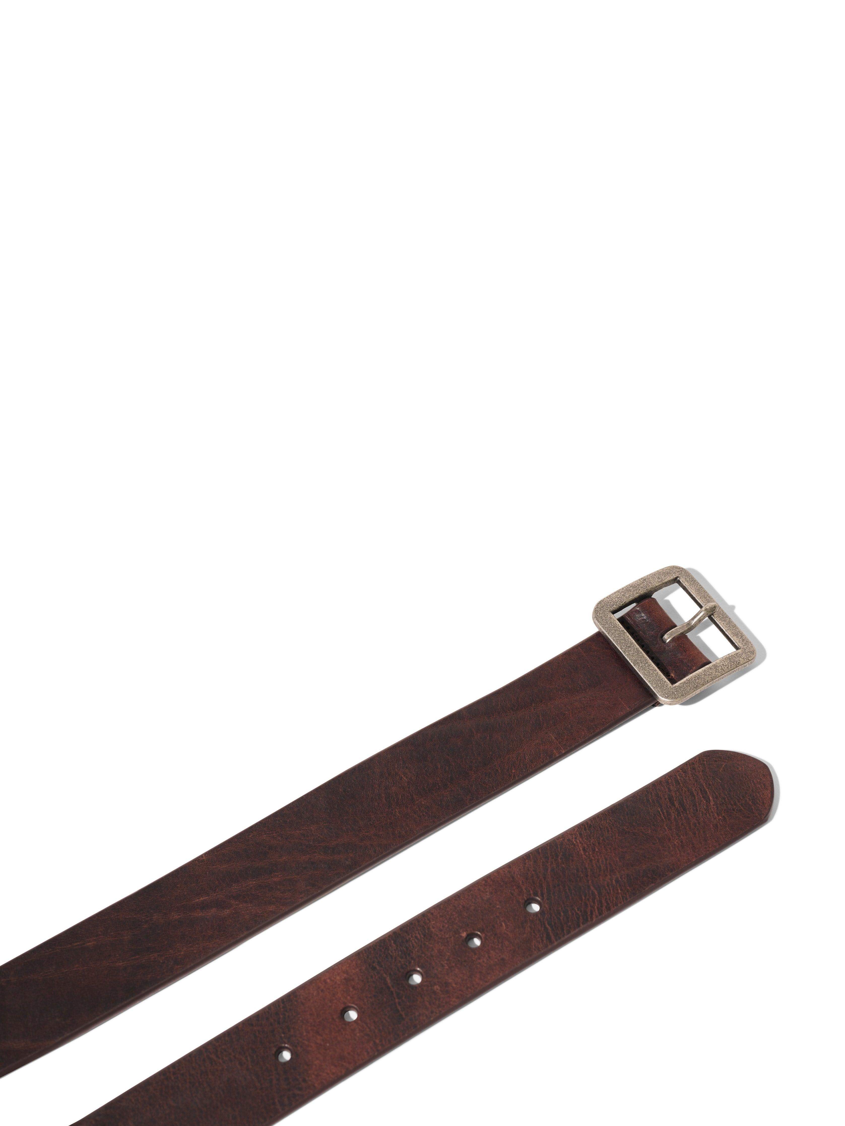 Rugged Leather Belt - Brown Secondary image