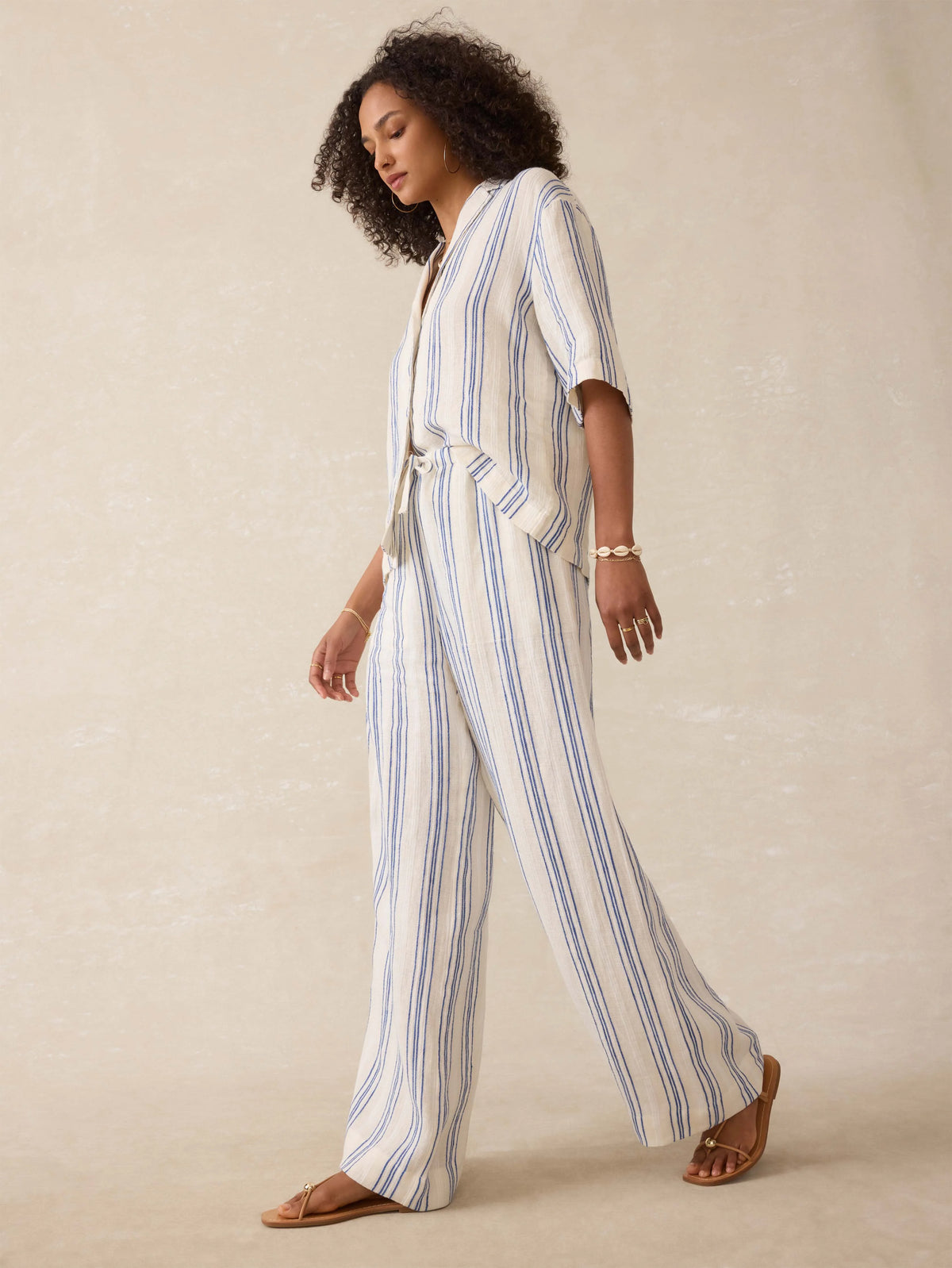 Laidback Palma Linen Pant - Sail Away Stripe Main image