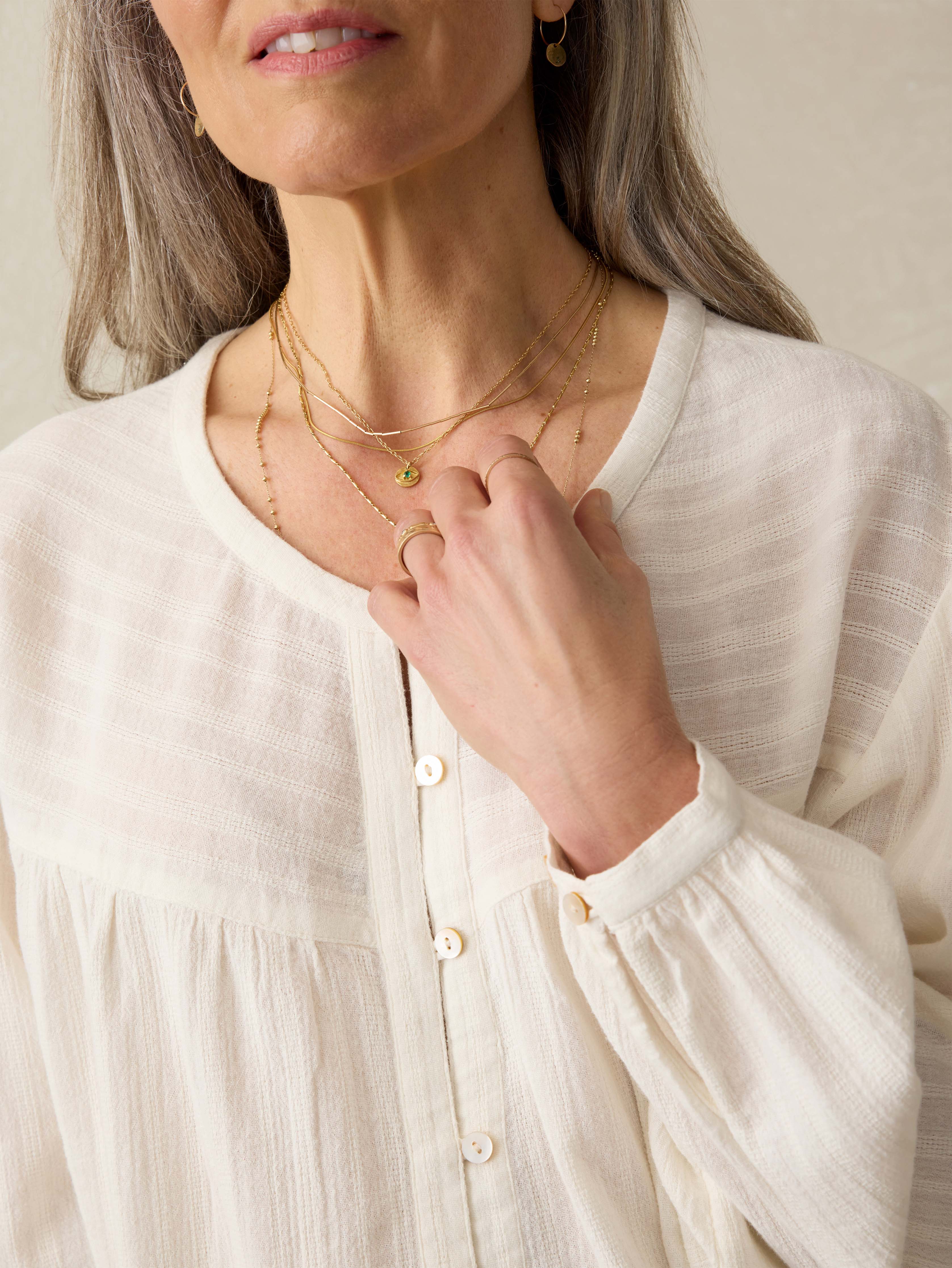 Lena Blouse - Egret Secondary image