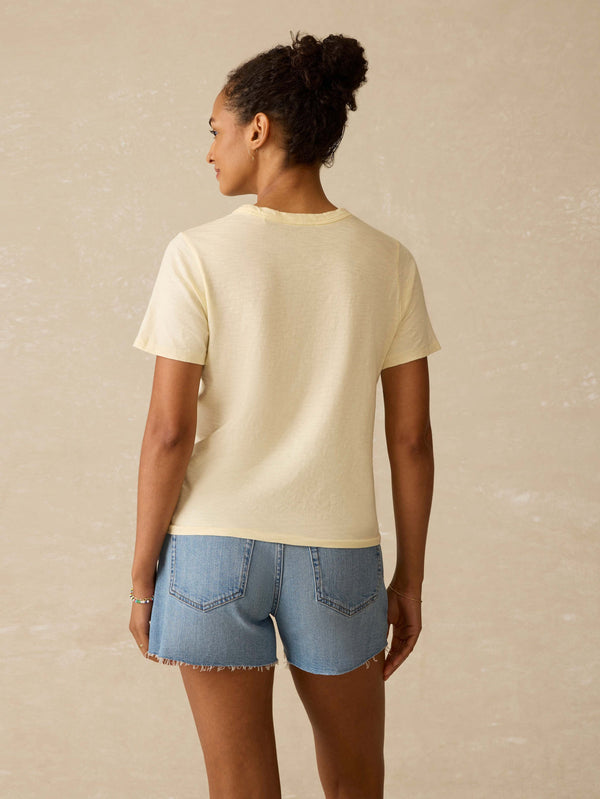 Sunwashed Regenerative Essential Tee - Lemon Sorbet