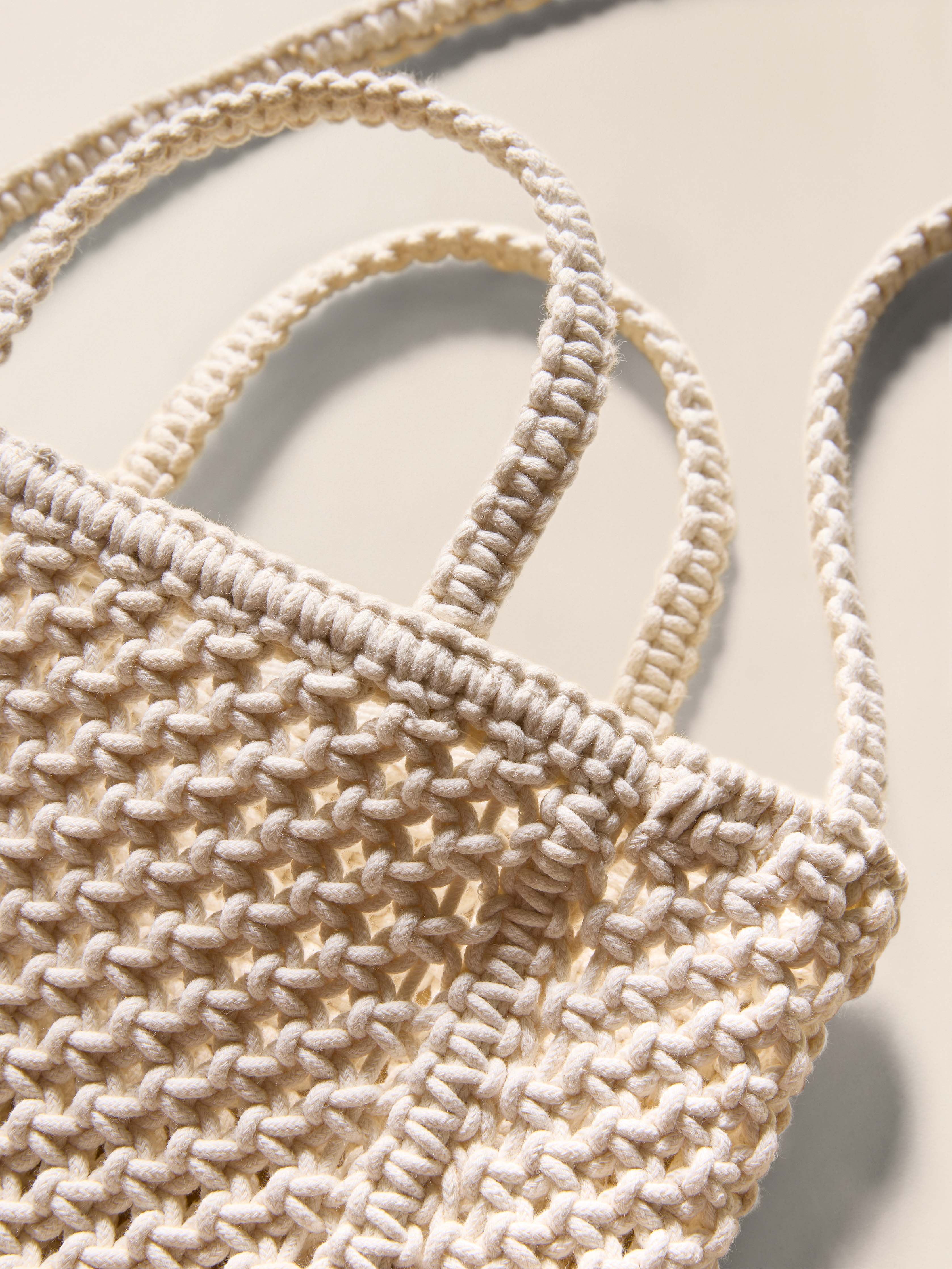 Sunwashed Macrame Crossbody - Cream Secondary image