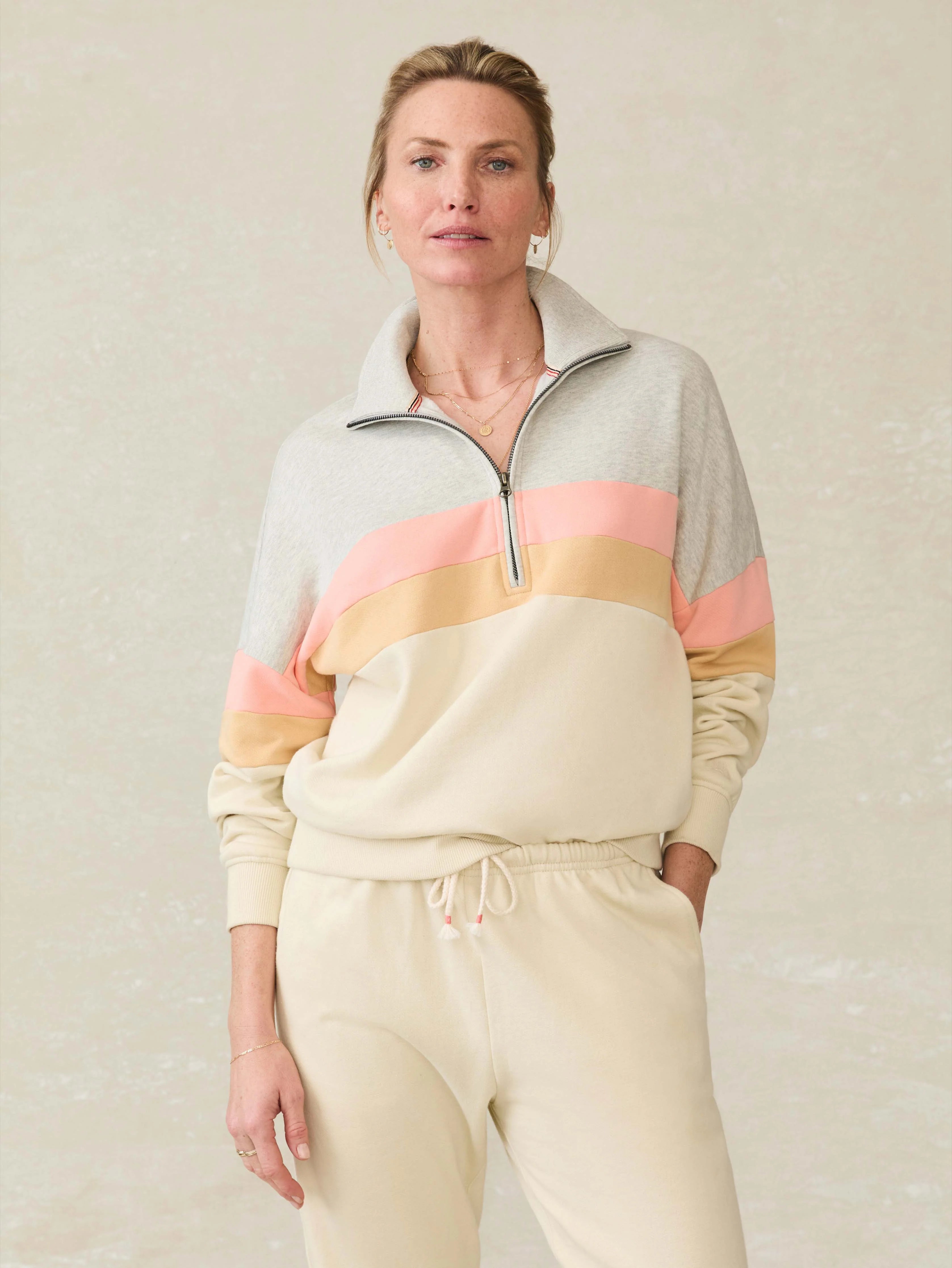 High Standard Fleece Quarter Zip - Golden Horizon Secondary image