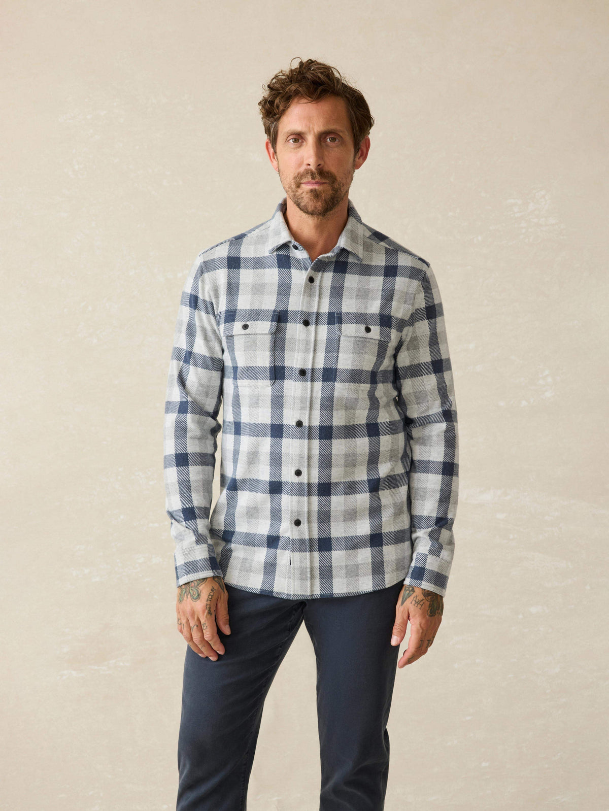 Legend™ Sweater Shirt - Snowy Night Check Main image