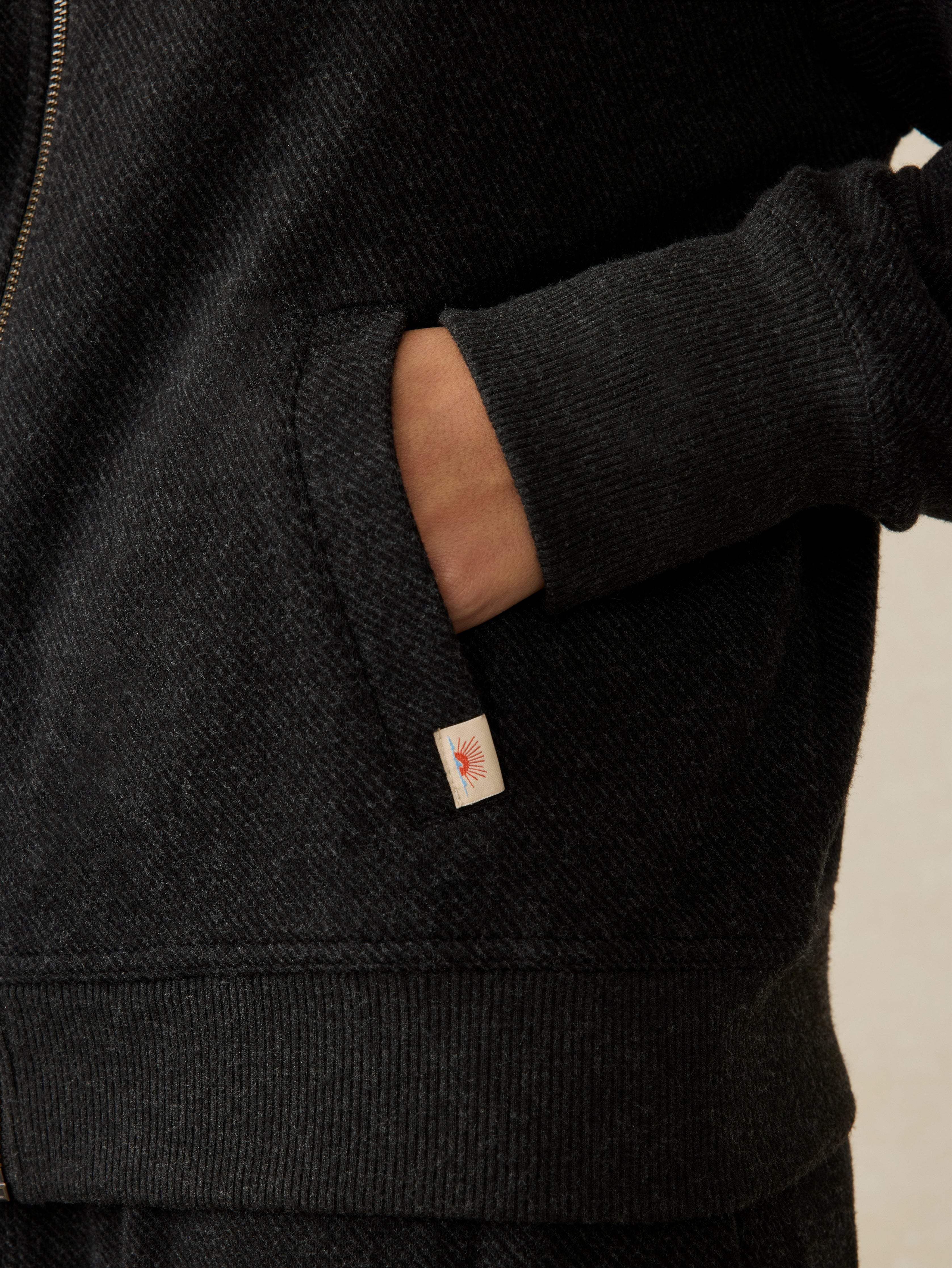 Legend™ Lounge Full Zip - Heathered Black Twill Secondary image