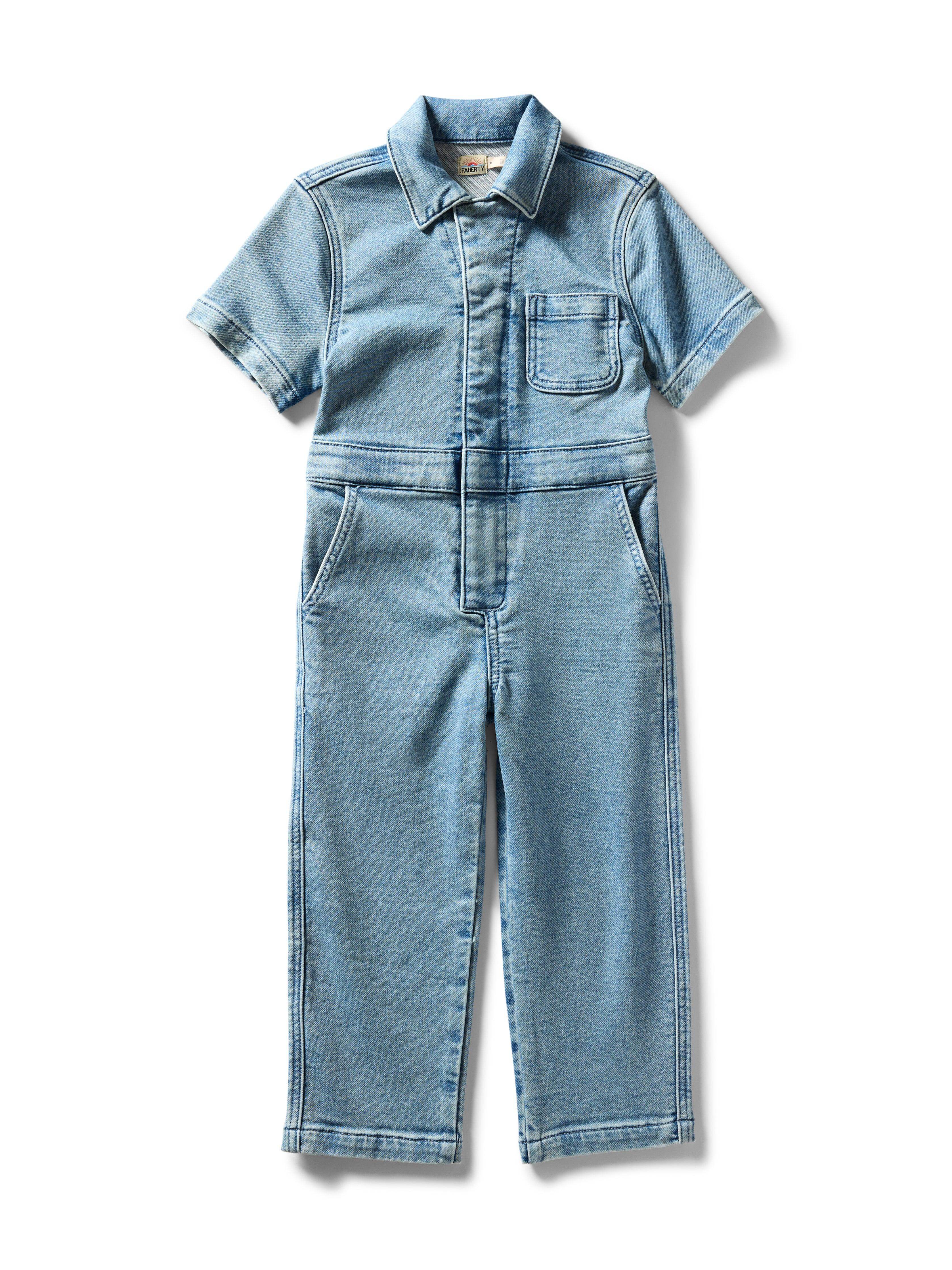 Kids Blythe Jumpsuit - Mid Wash Main image