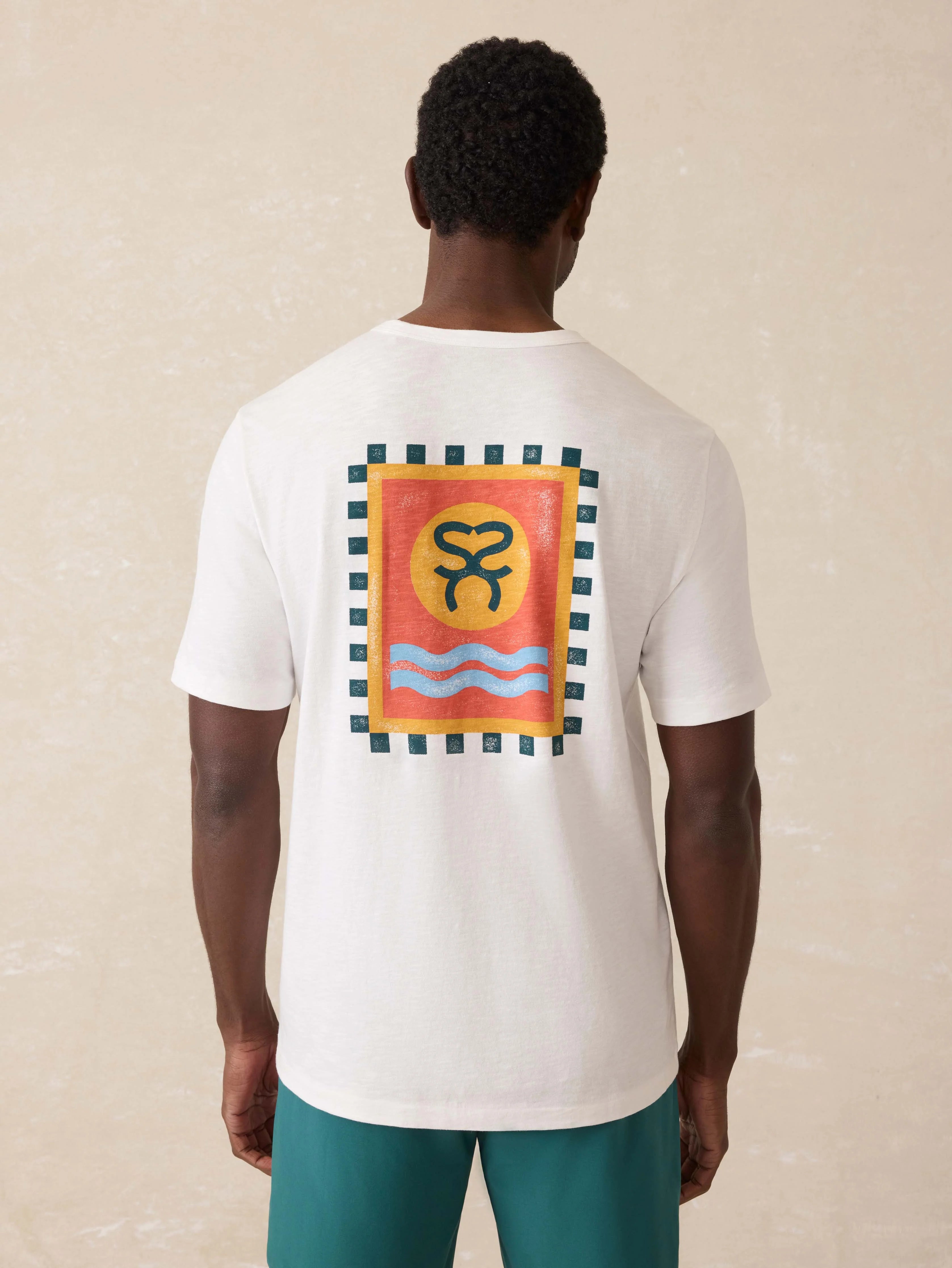 Surf Ghana Short Sleeve Flag Graphic Tee - White Secondary image
