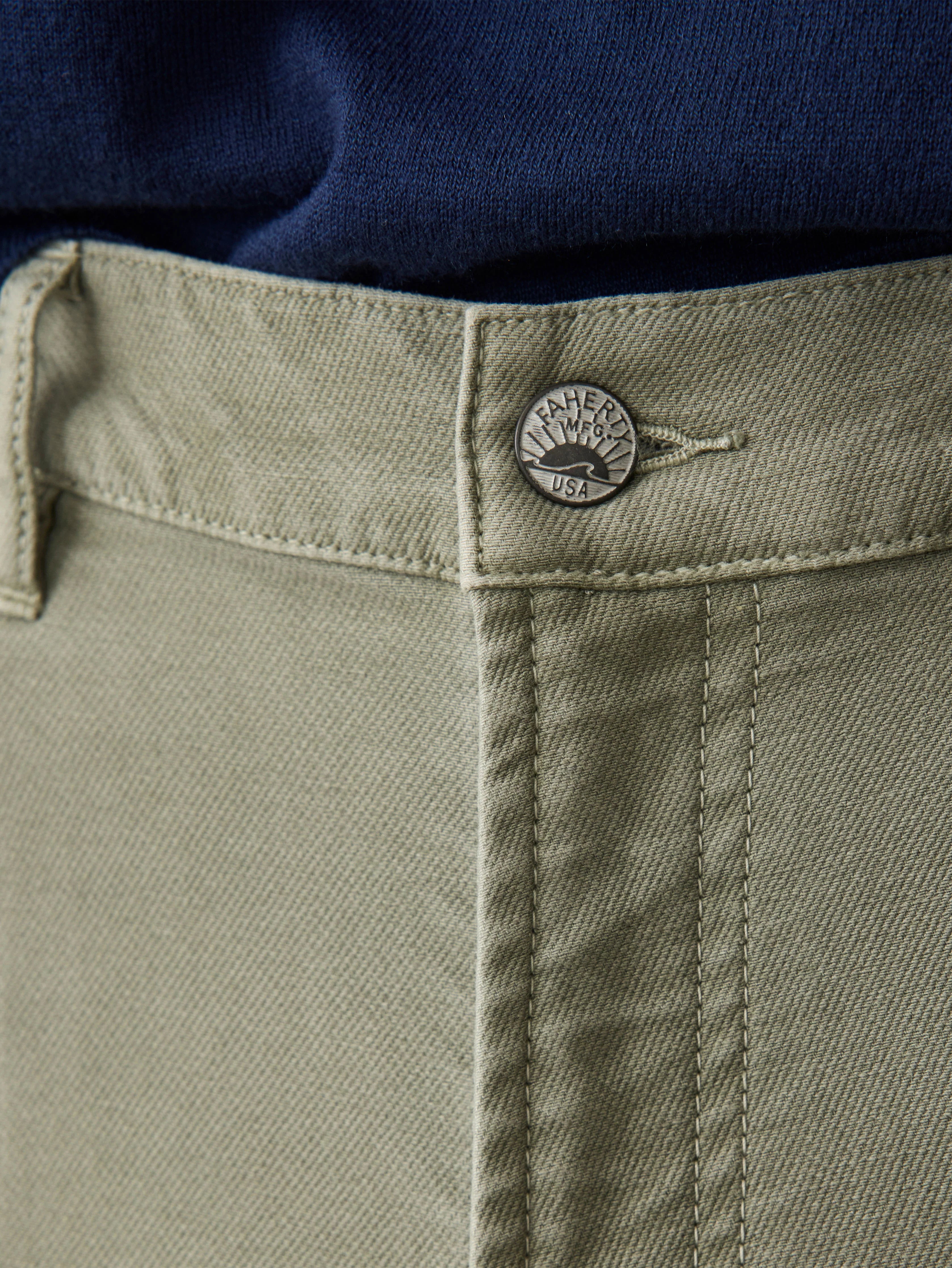 Stretch Terry 5-Pocket Pant - Faded Olive Secondary image