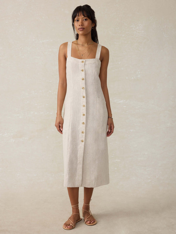 Linen Aurora Dress - Flax