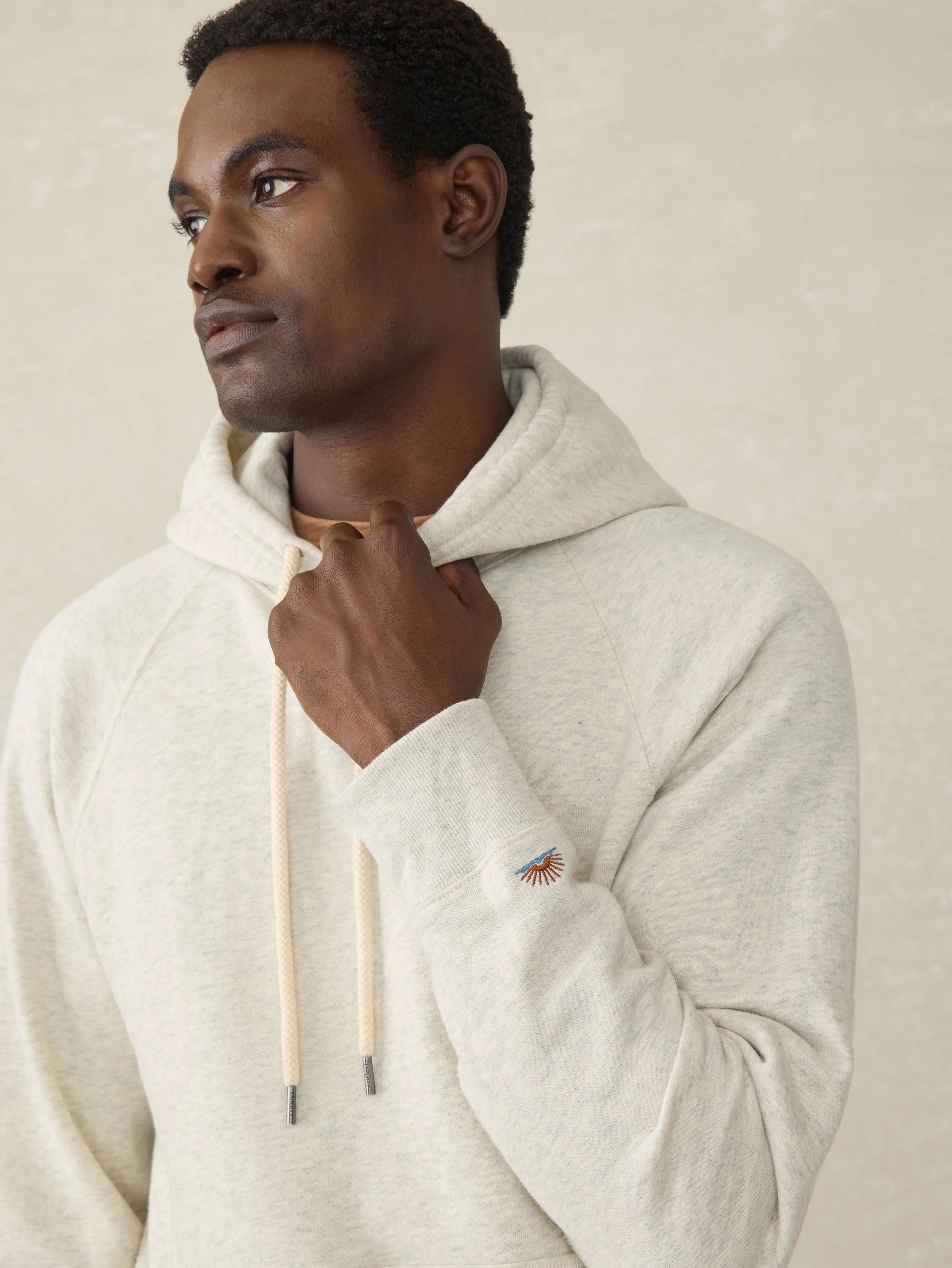 High Standard Fleece Hoodie - Antique Ivory Heather Secondary image