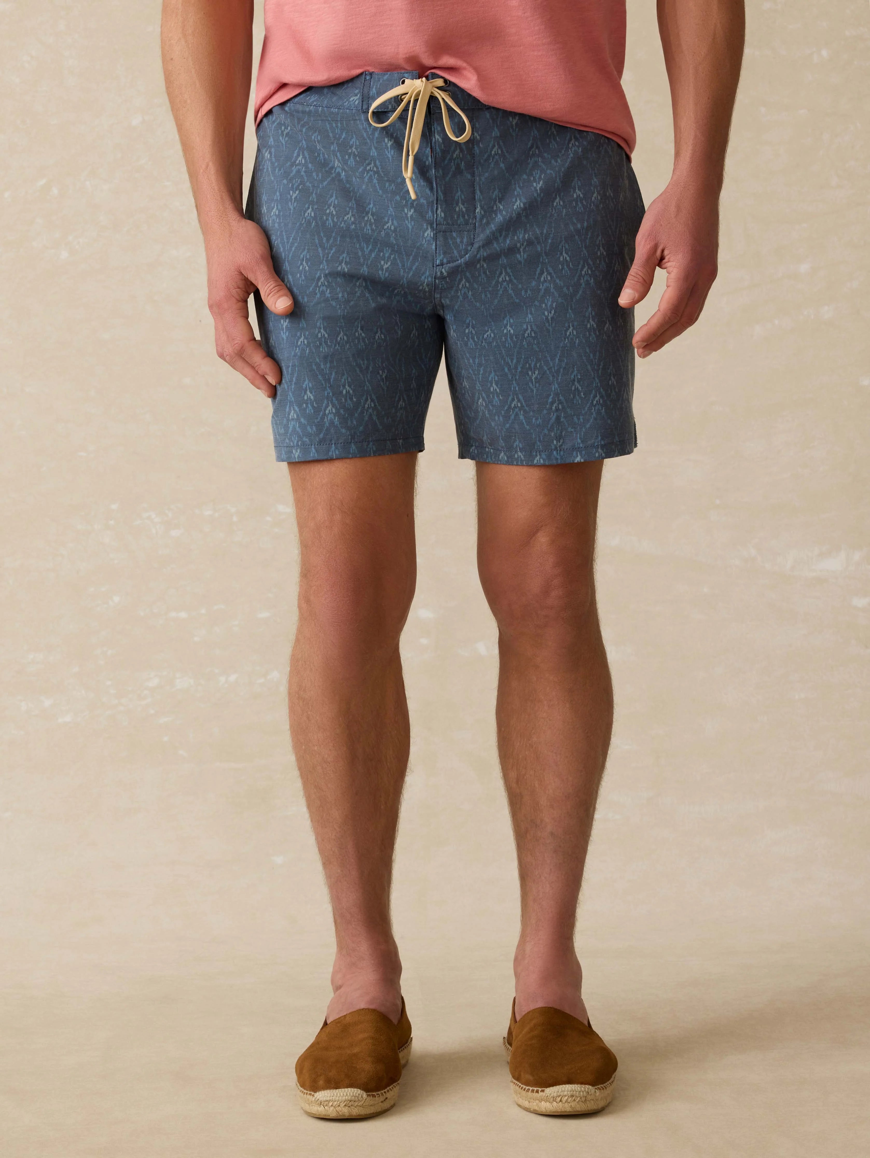 Biarritz Boardshort - Atlantic Waves Ikat Main image