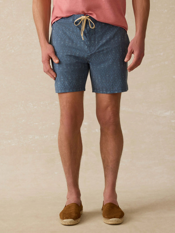 Biarritz Boardshort - Atlantic Waves Ikat
