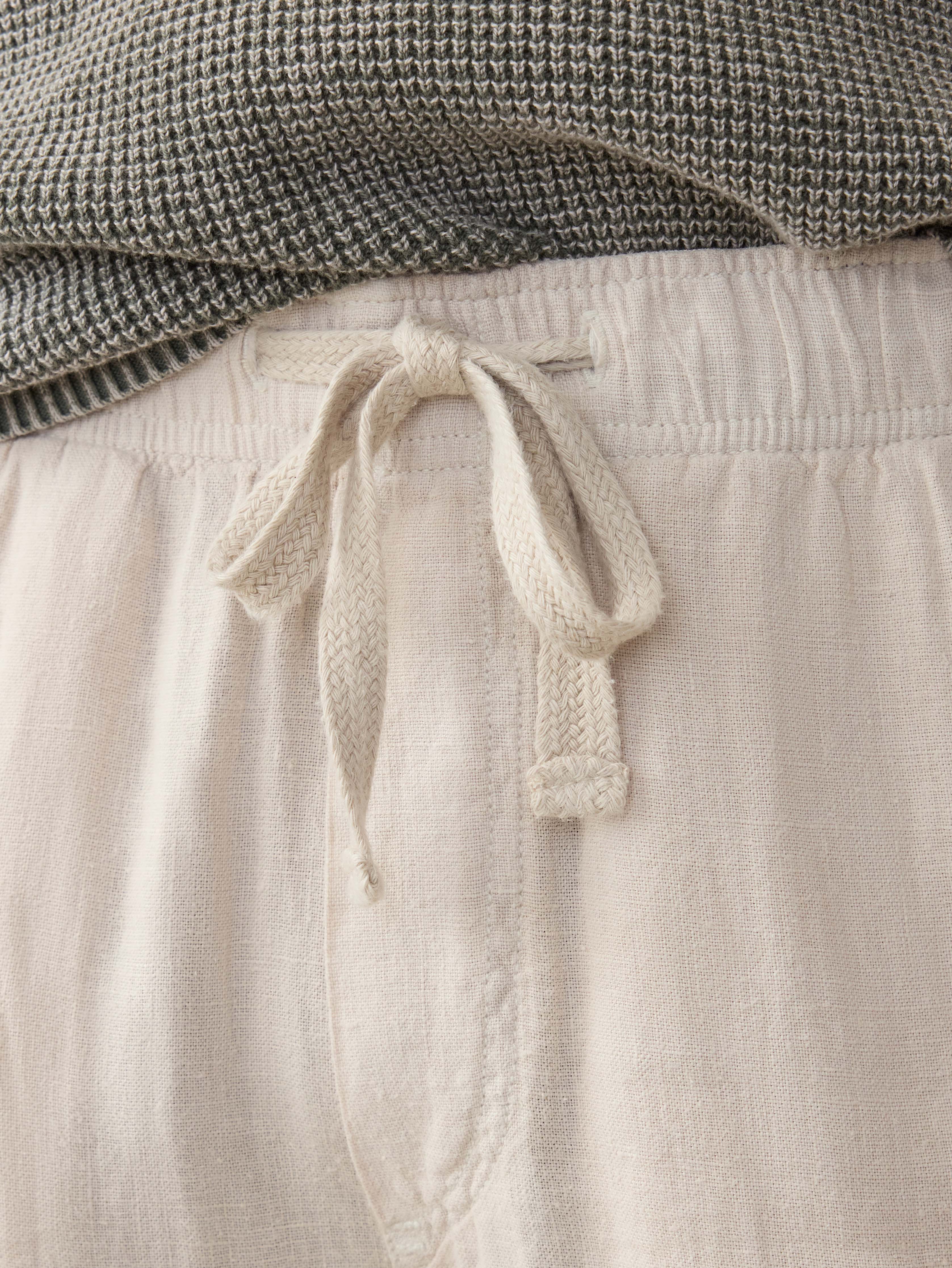 Linen Drawstring Pant - Weathered Sand Secondary image