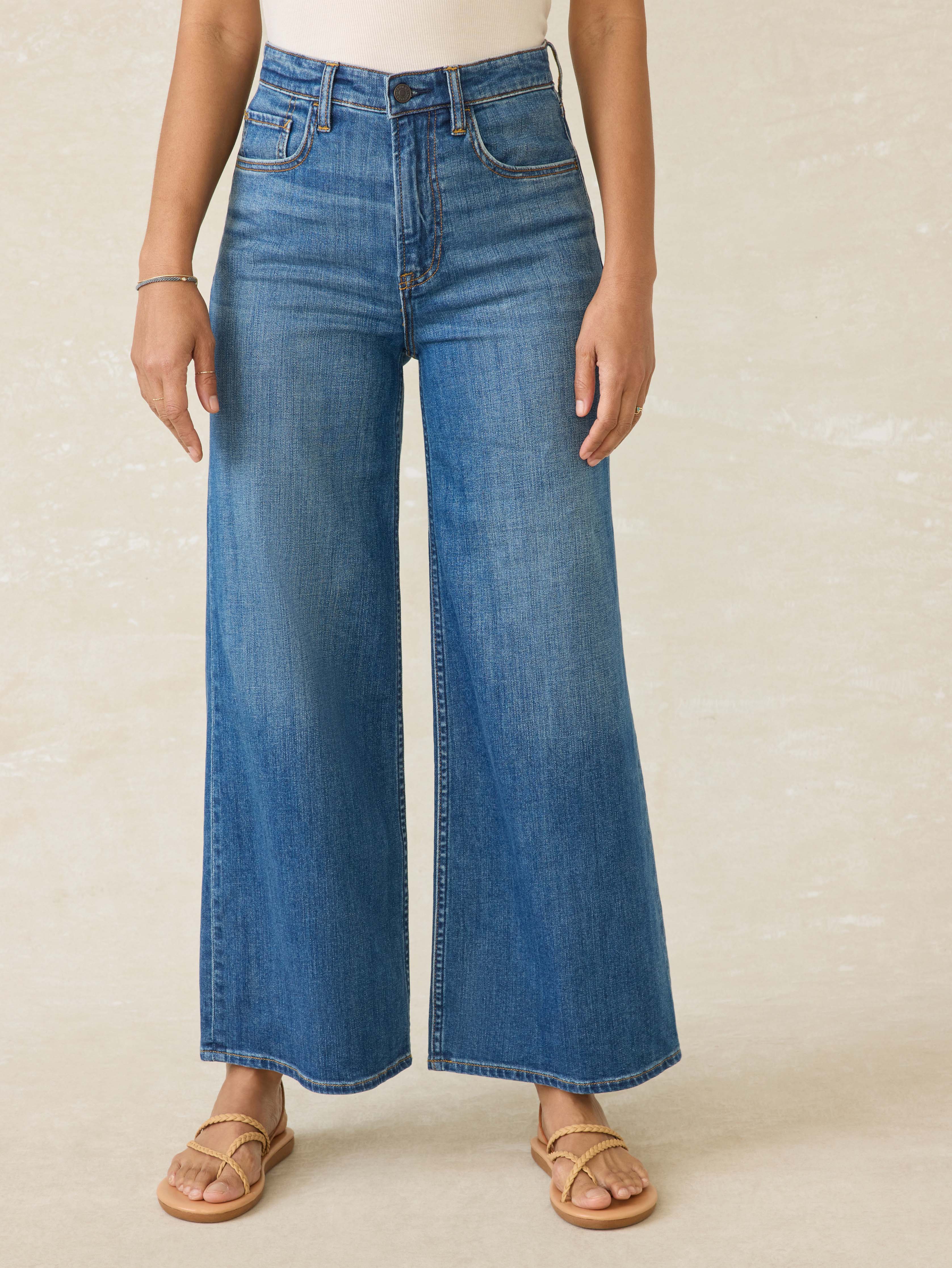 Saturday Denim Wide Leg Ankle - Indigo Coast Wash Secondary image