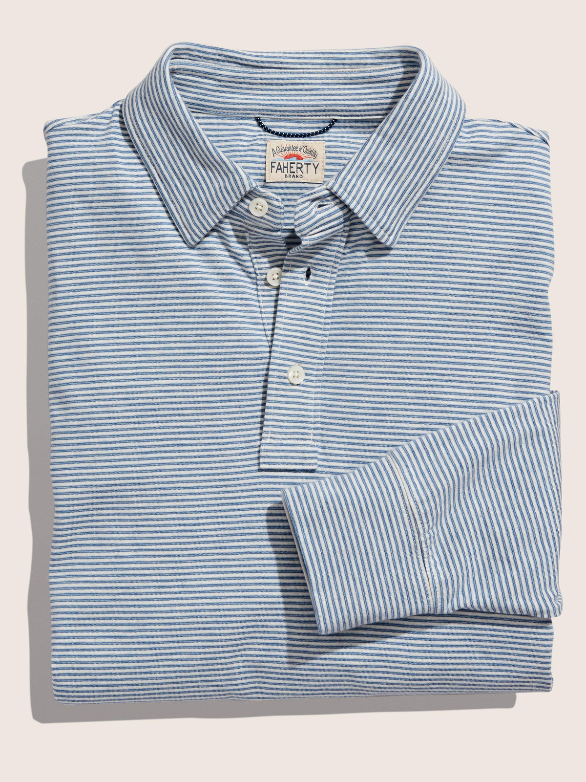 Movement™ Long-Sleeve Polo - Madaket Stripe Main image