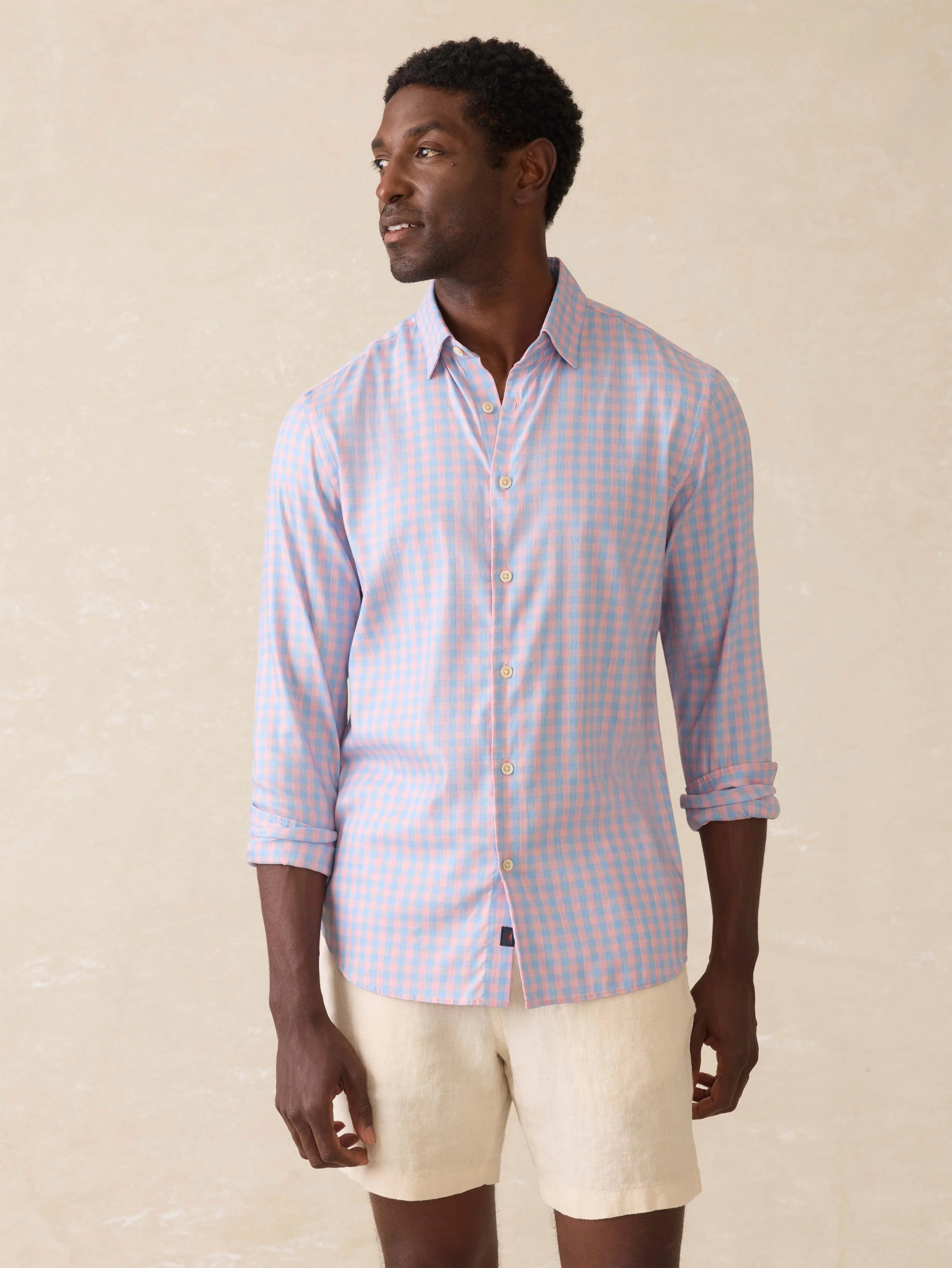 Movement™ Monterey Shirt - Coral Sky Gingham Main image