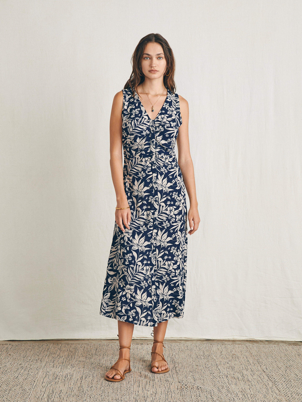 Siena Midi Dress - Navy Canopy Floral