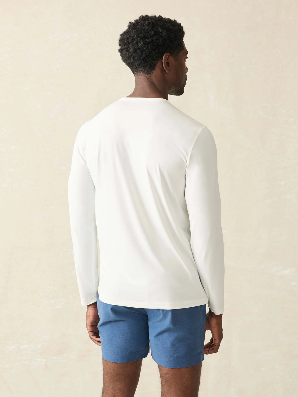 Shorelite Long-Sleeve Tech Tee - White Surf Stripe