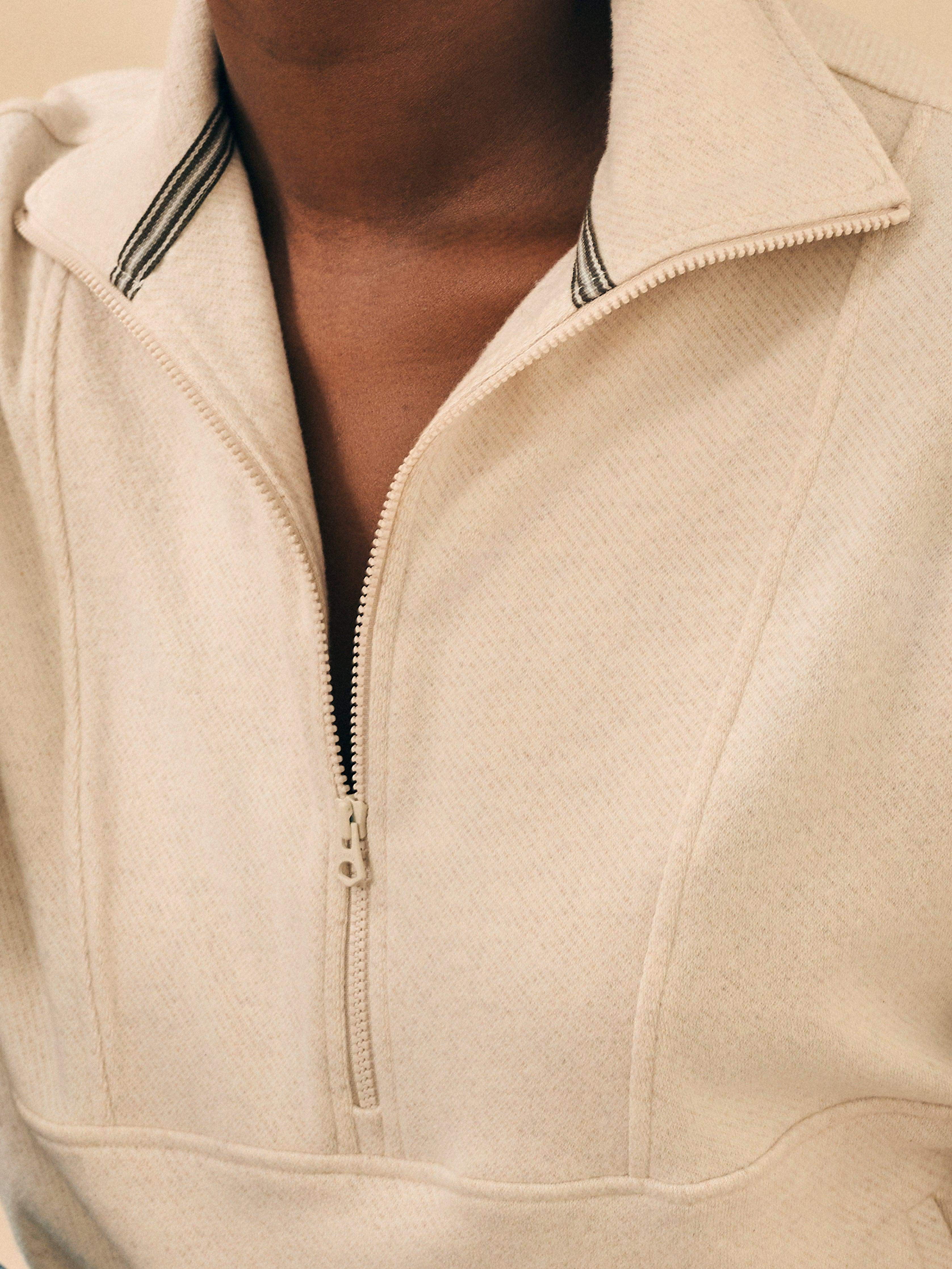 Legend™ Lounge Half Zip Sweatshirt - Off White Secondary image