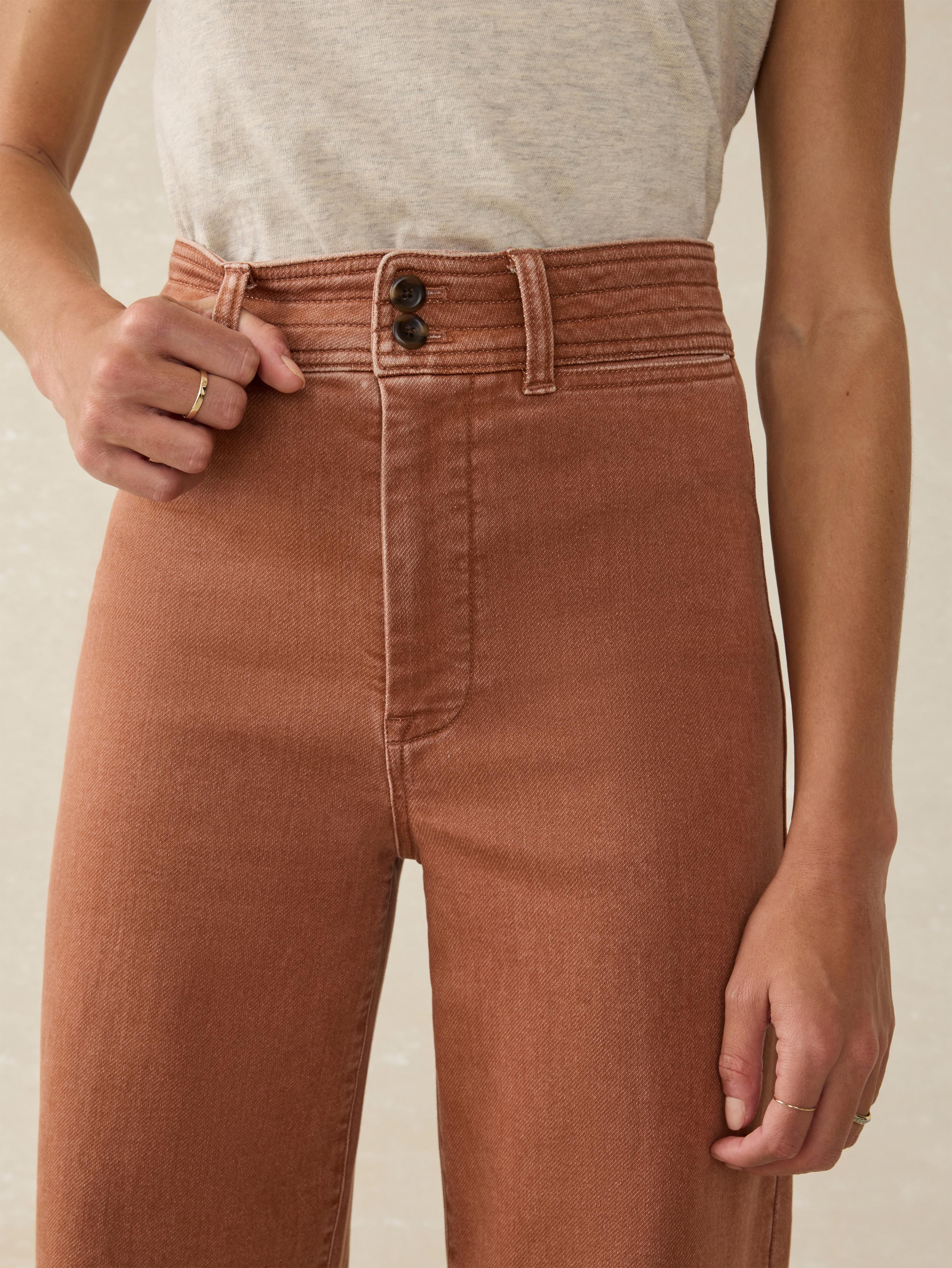 Stretch Terry Harbor Ankle Pant - Russet Secondary image