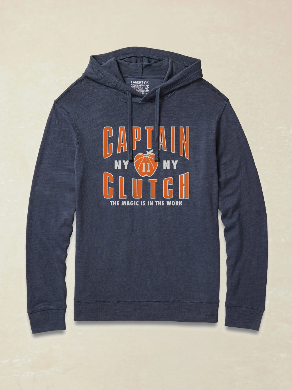 Jalen Brunson x Captain Clutch Sunwashed Slub Hoodie - Blue Nights
