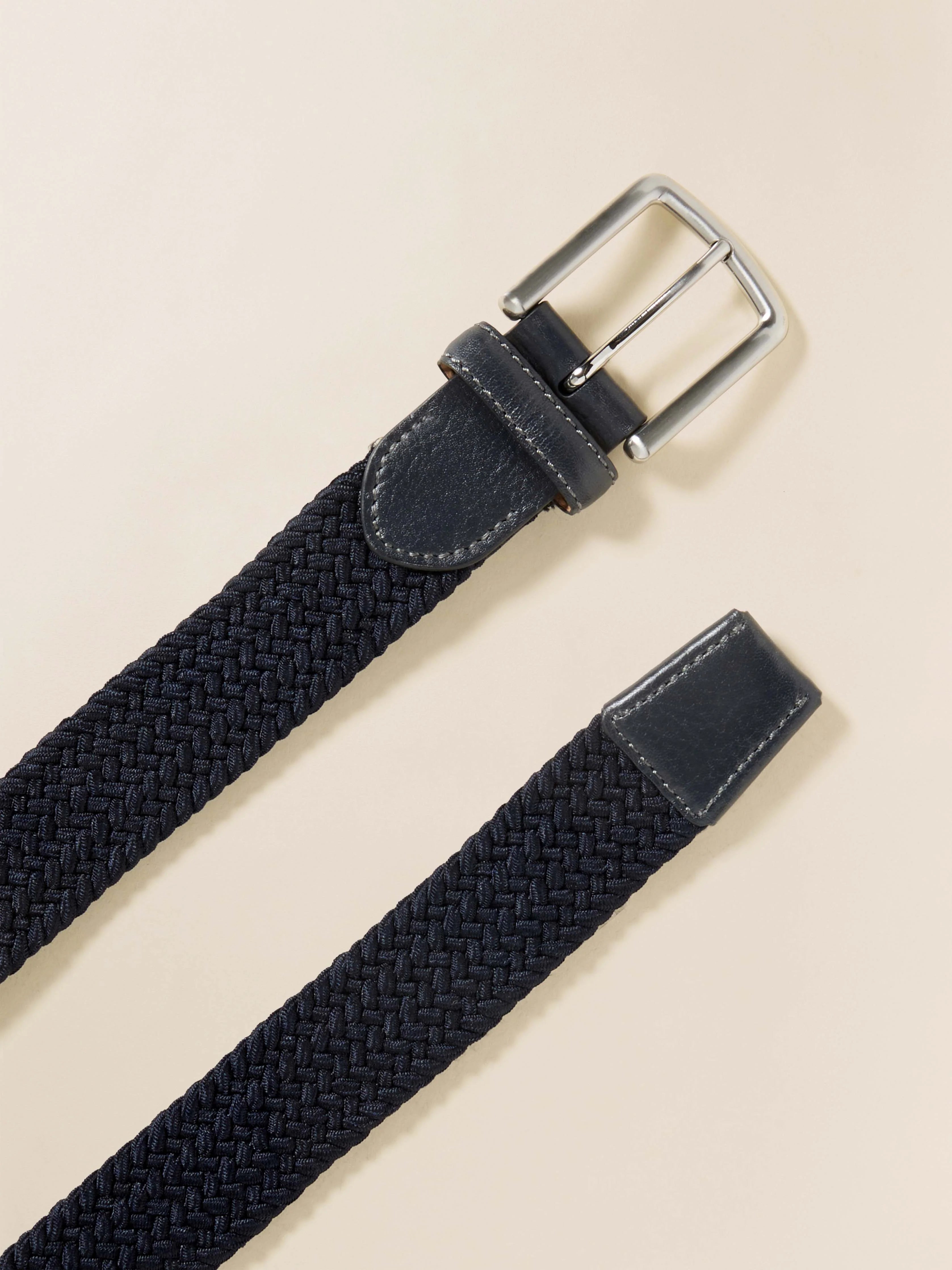 Men's Stretch Woven Belt - Navy Secondary image