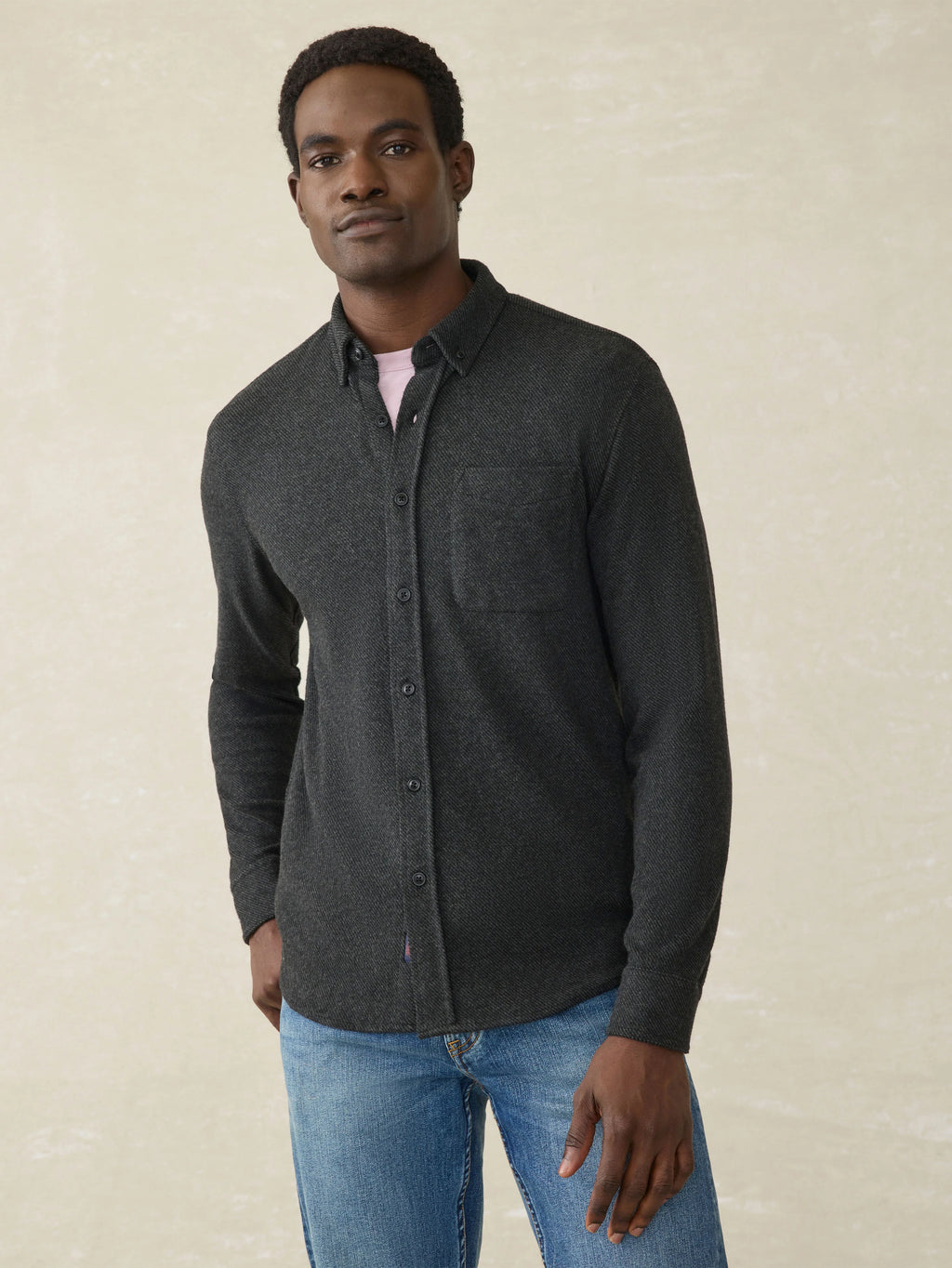 Legend™ Sweater Shirt (Tall) - Heathered Black Twill