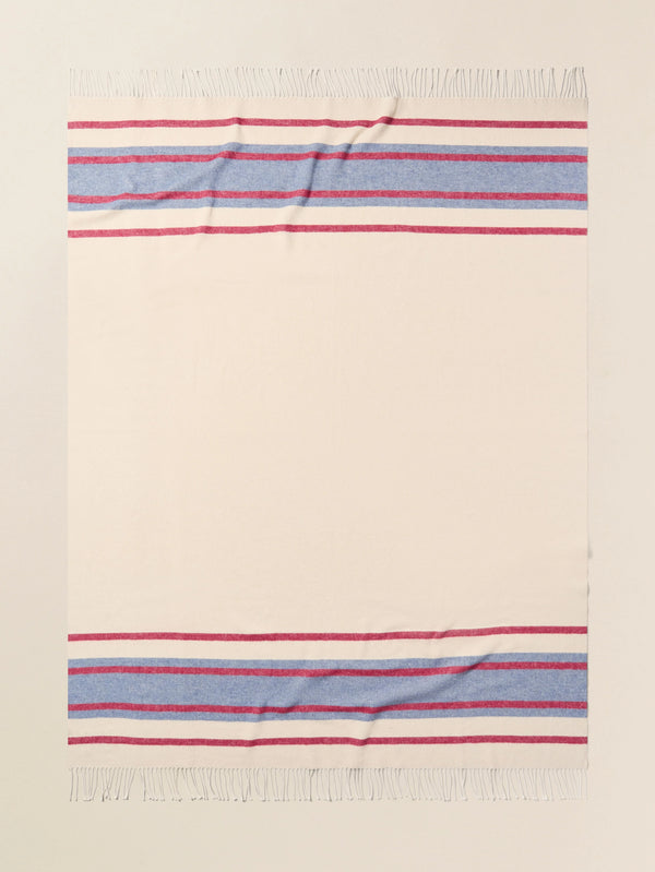 Brushed Recycled Cotton Blanket - Thompson Stripe