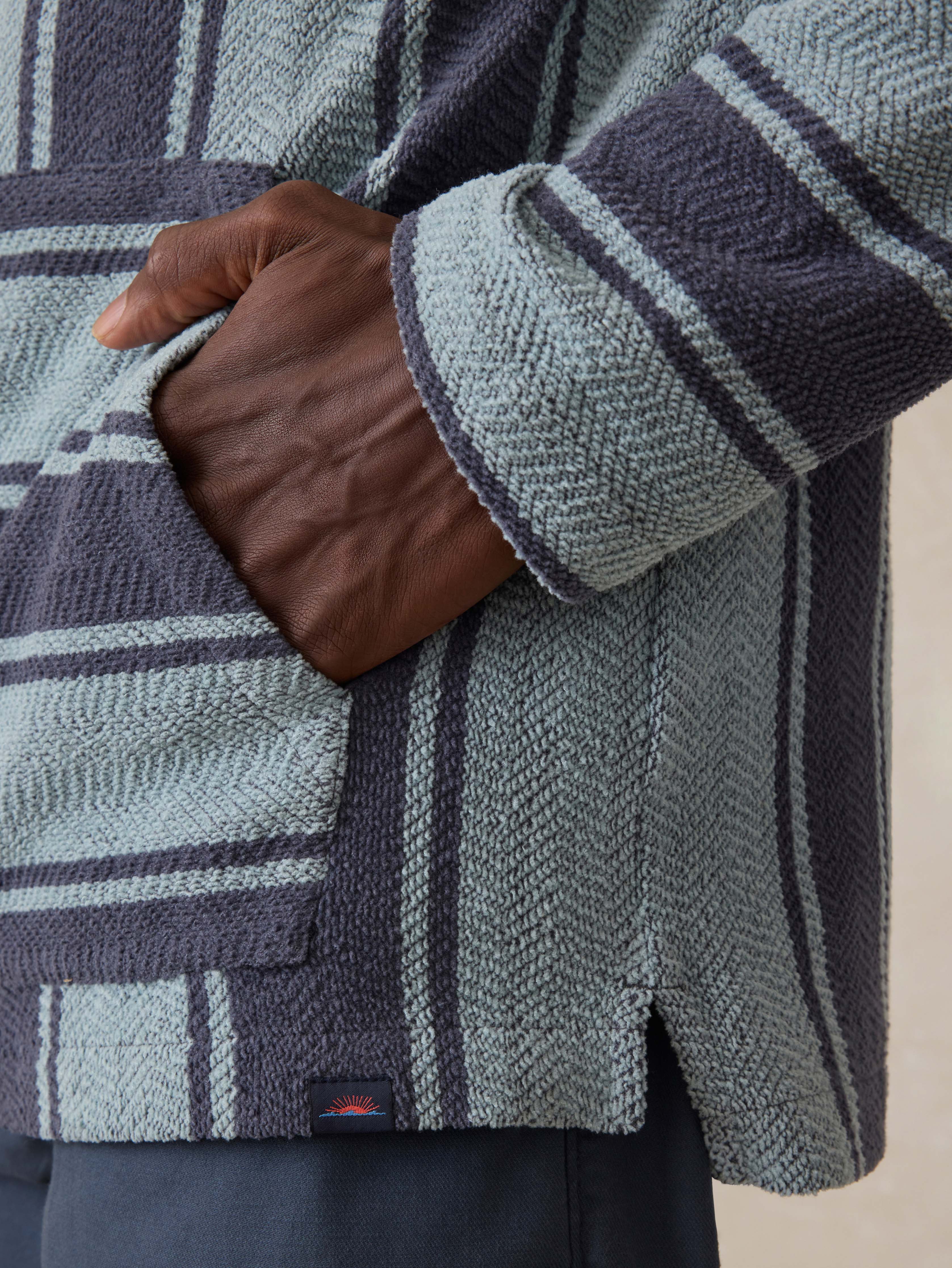 Whitewater Hoodie - Teal Channel Stripe Secondary image