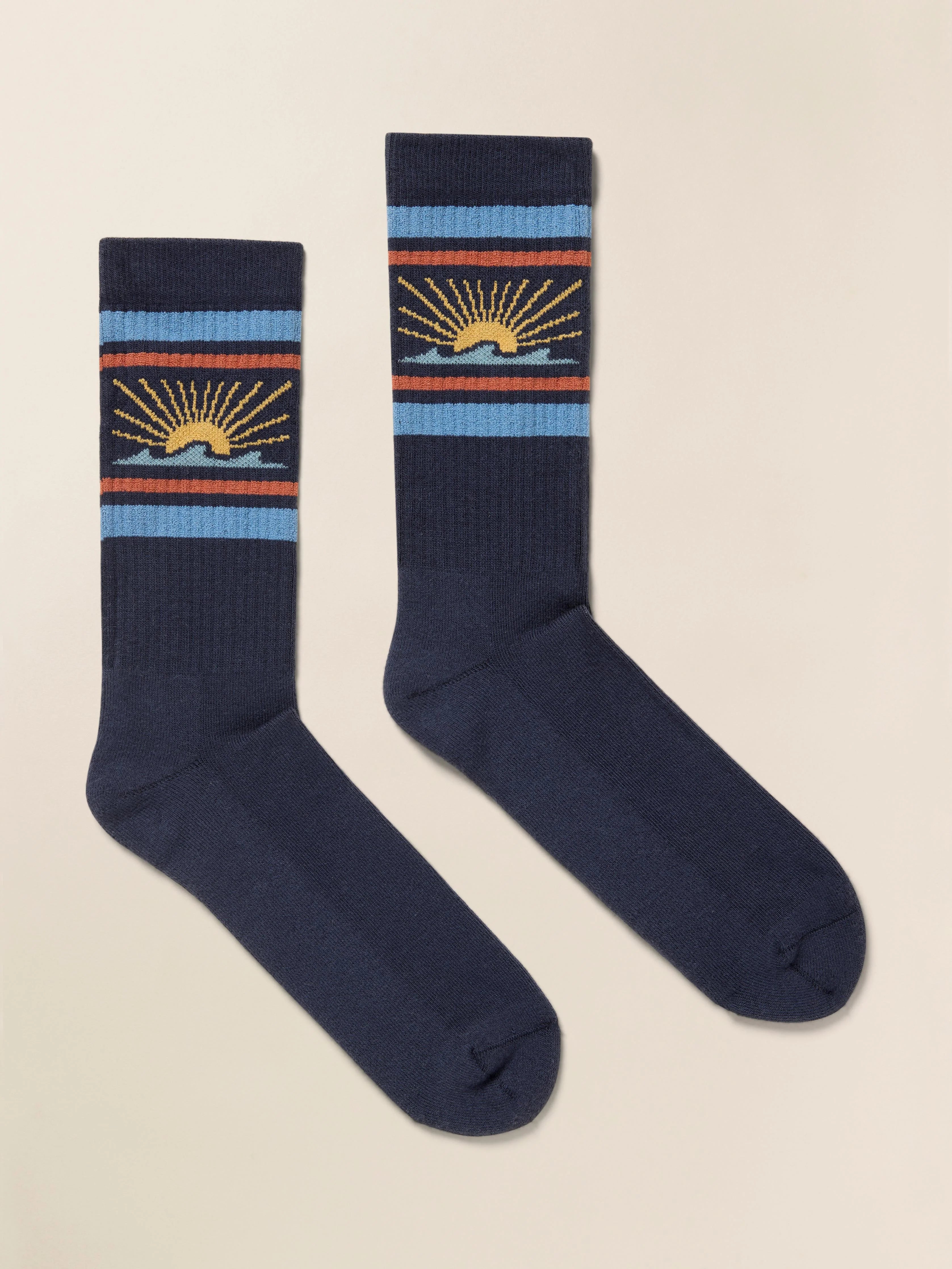Sun And Waves™ Sock - Navy Main image